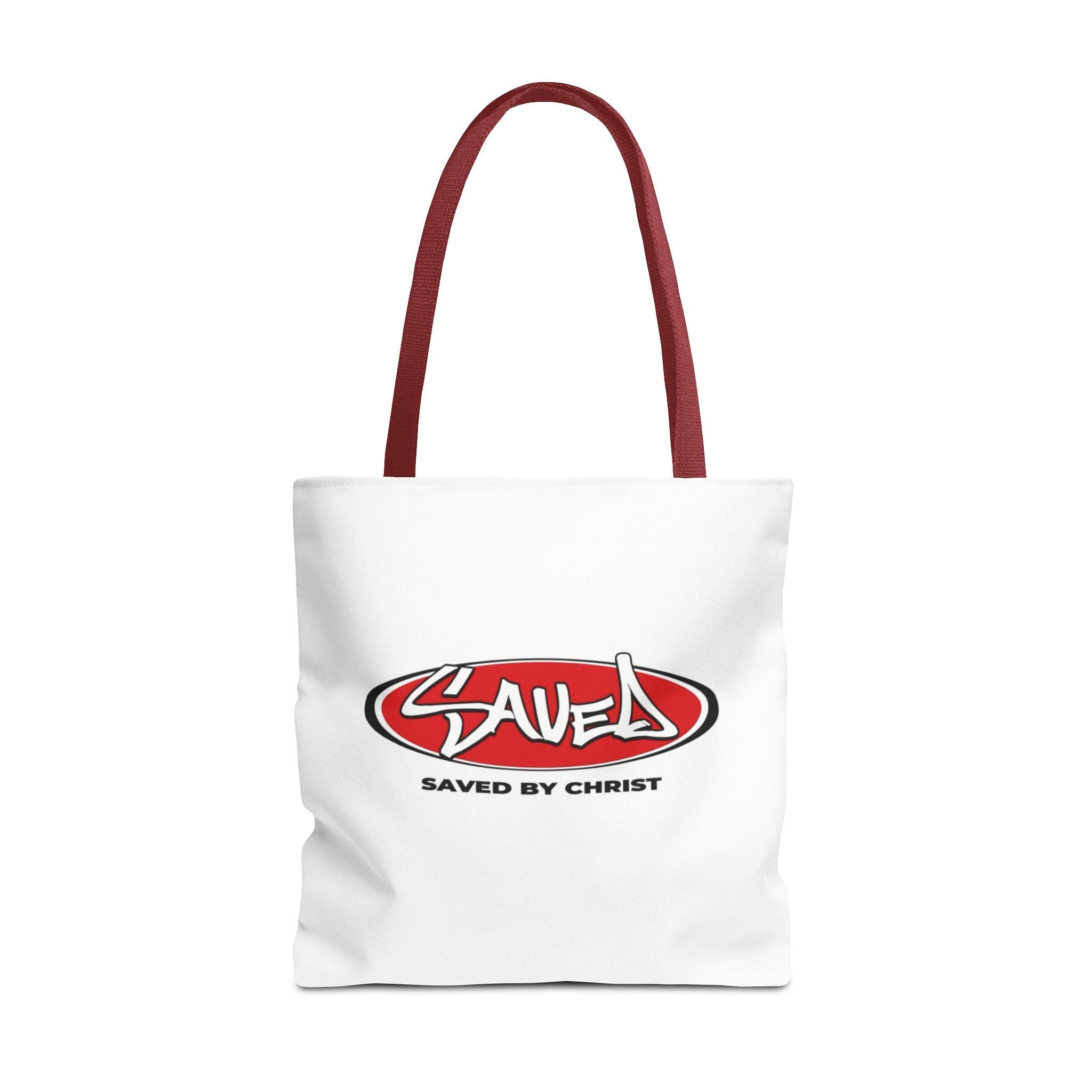 "Saved by Christ" Canvas Tote Bag
