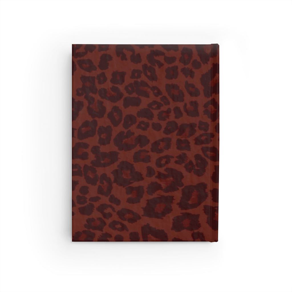 Leopard Print Journal — Red Ruled Notebook for Notes & Daily Planning