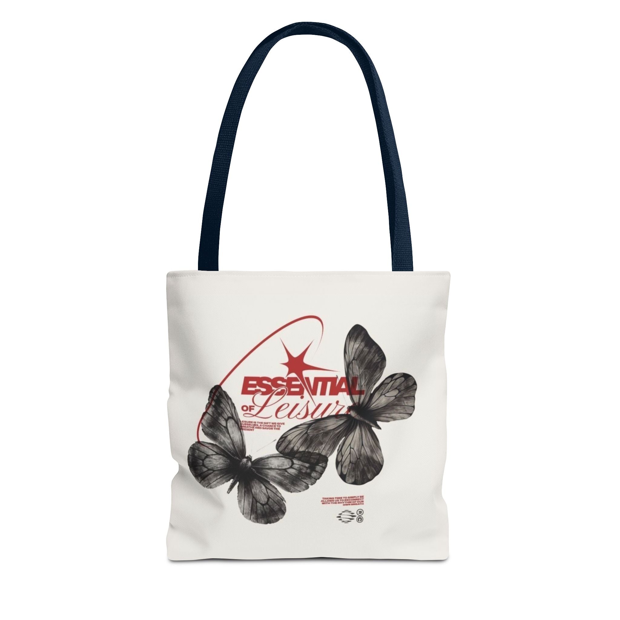 'Essential to Leisure' Floral Graphic Tote Bag