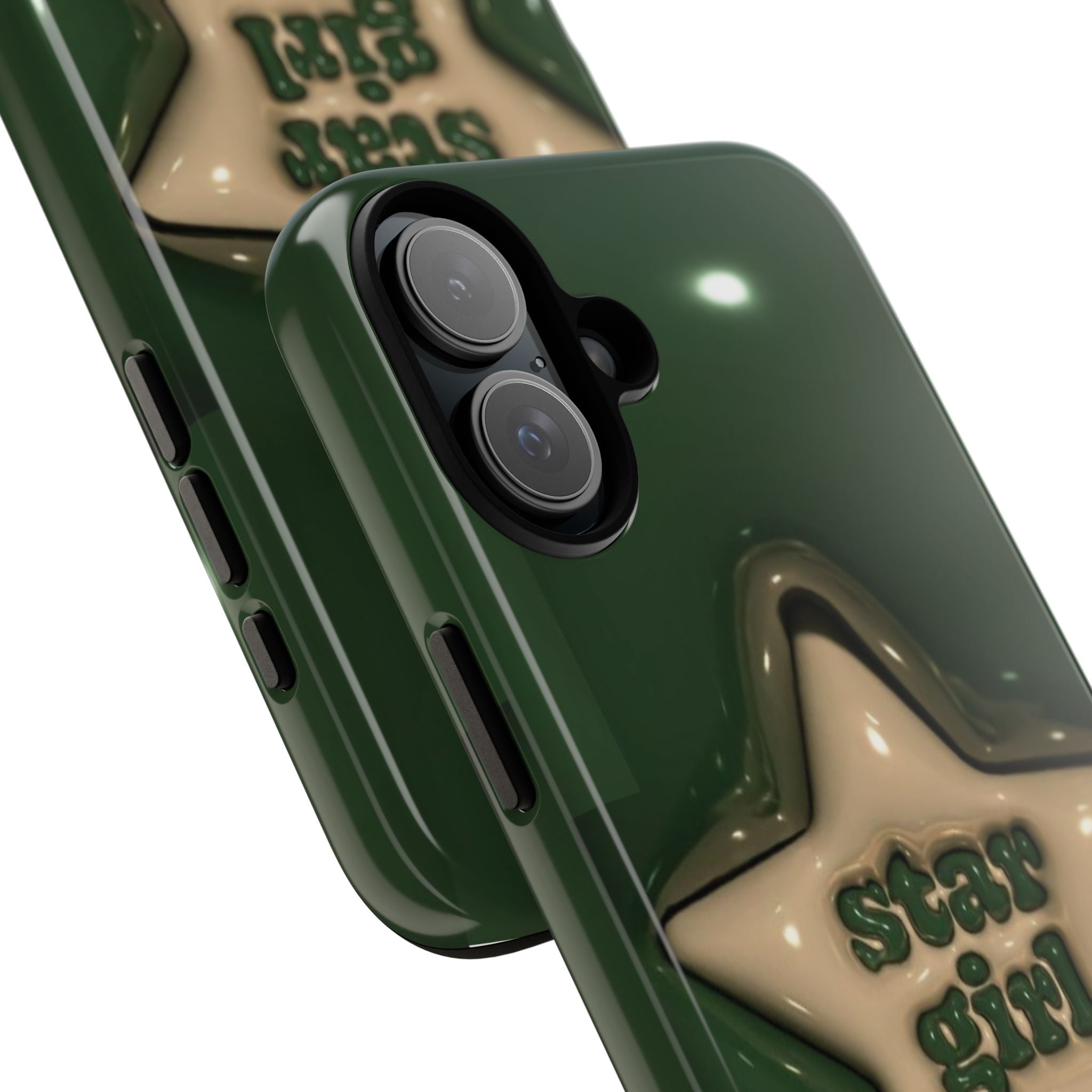 Star Girl iPhone Case — Green Star Protective Case