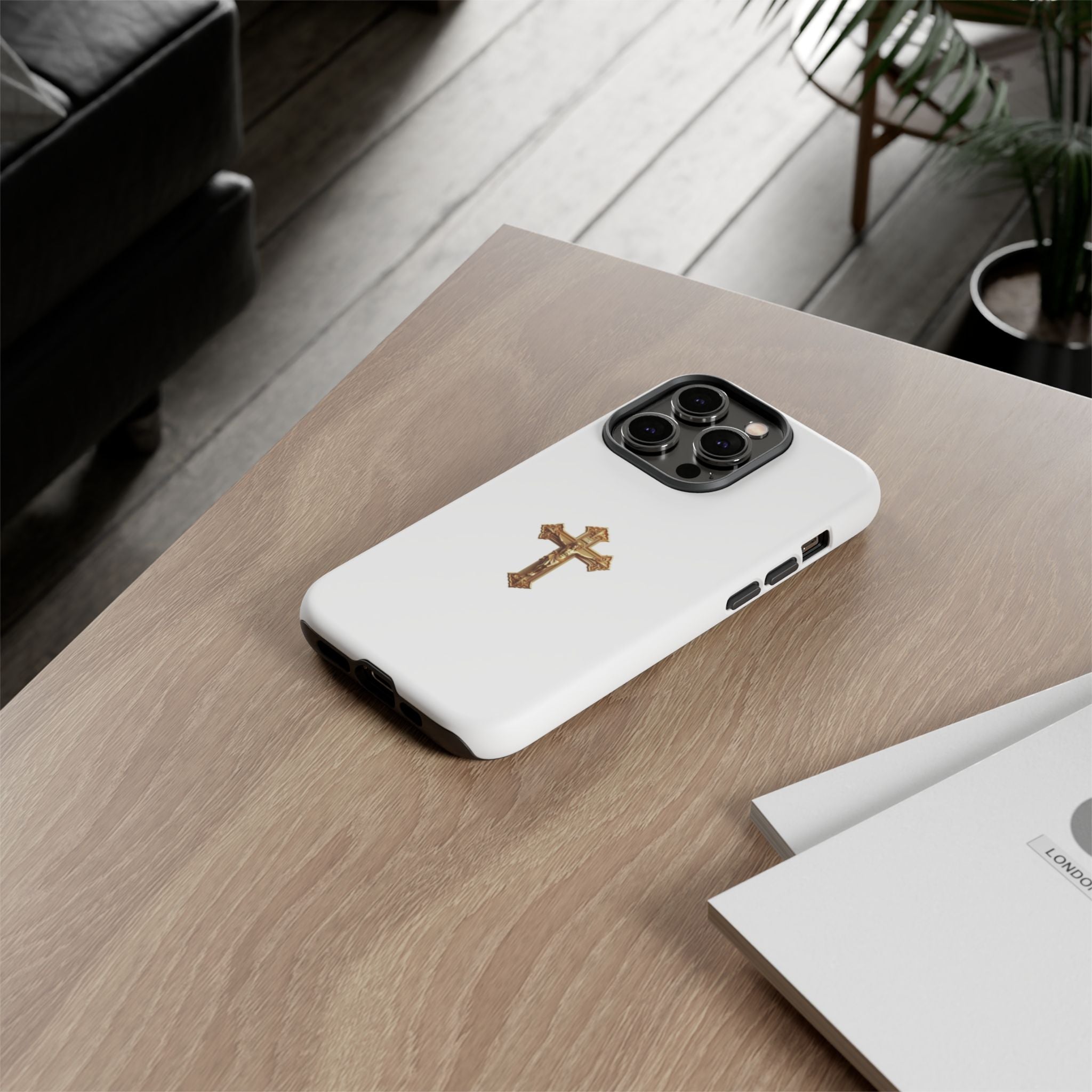 Gold Cross Tough Phone Case | Protective Cover