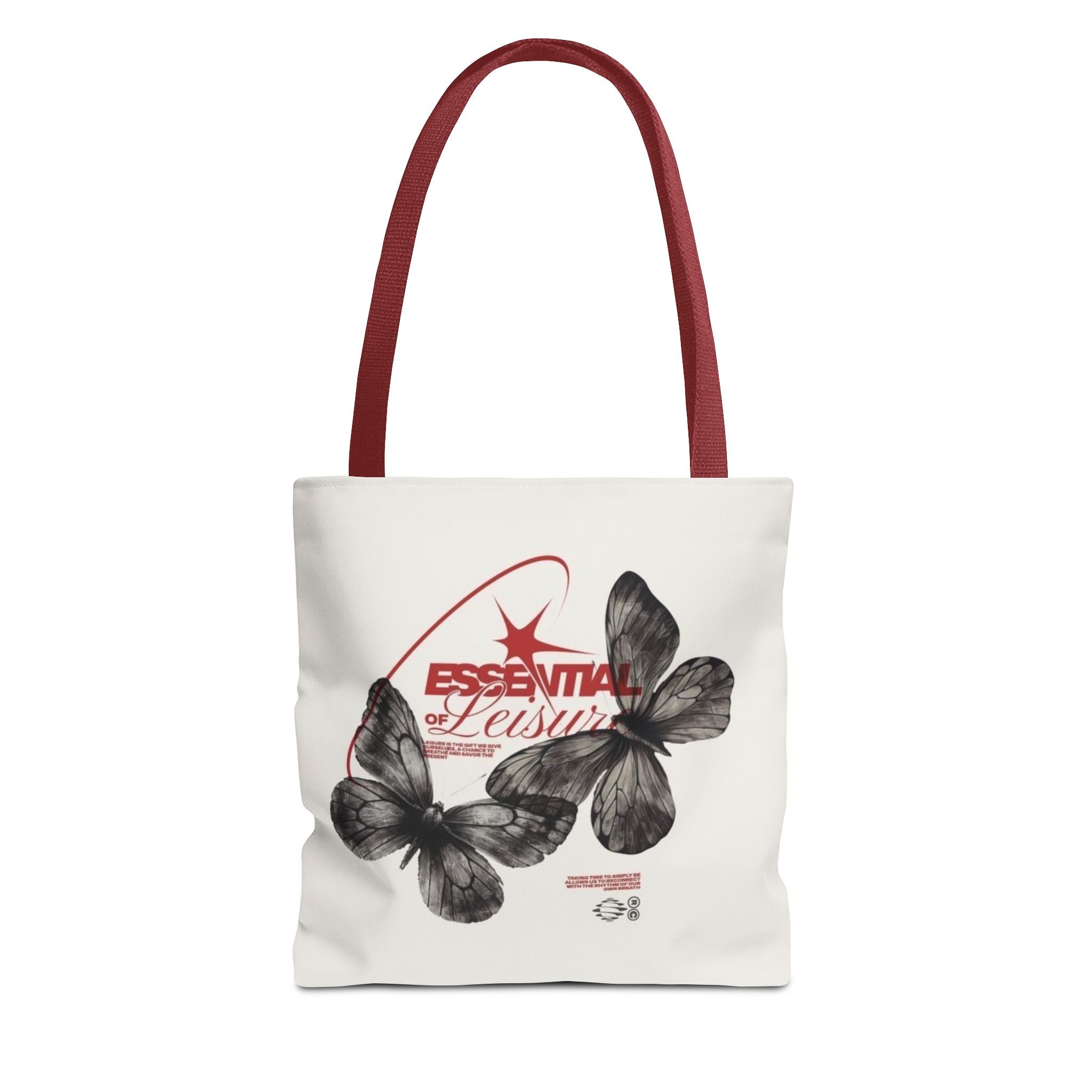'Essential to Leisure' Floral Graphic Tote Bag