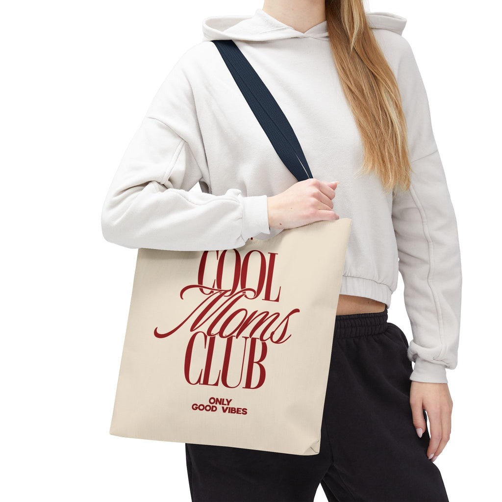 Cool Moms Club Tote Bag — "Doing My Best, Only Good Vibes" Canvas Tote