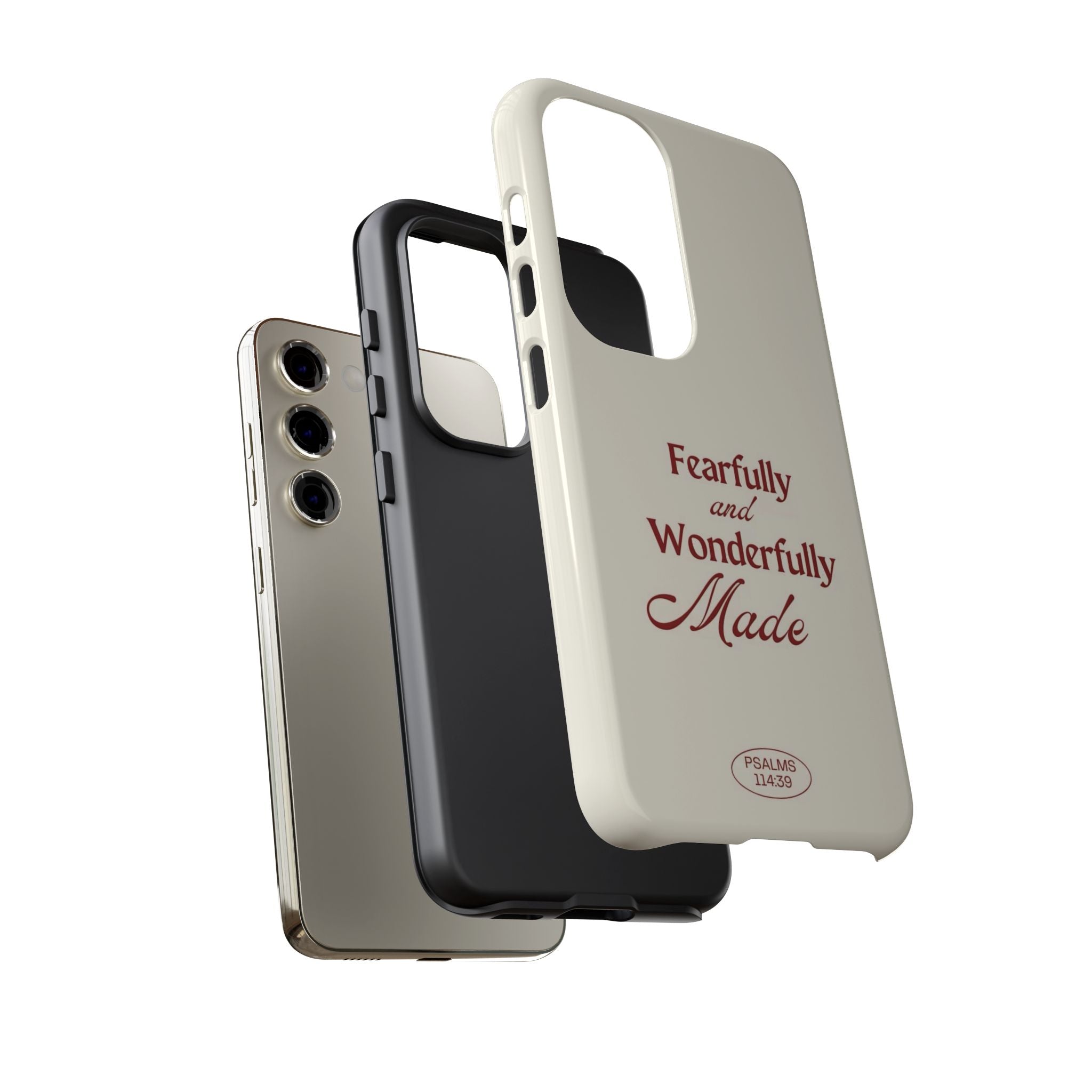 Tough Phone Case — "Fearfully and Wonderfully Made" Christian Scripture Protective Case