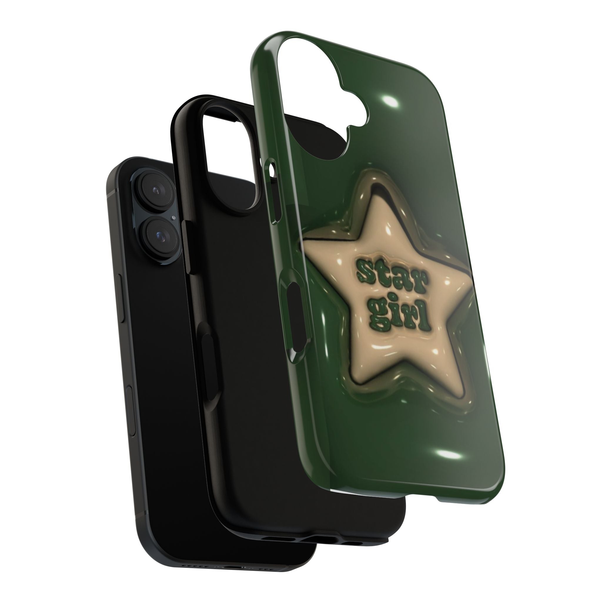 Star Girl iPhone Case — Green Star Protective Case