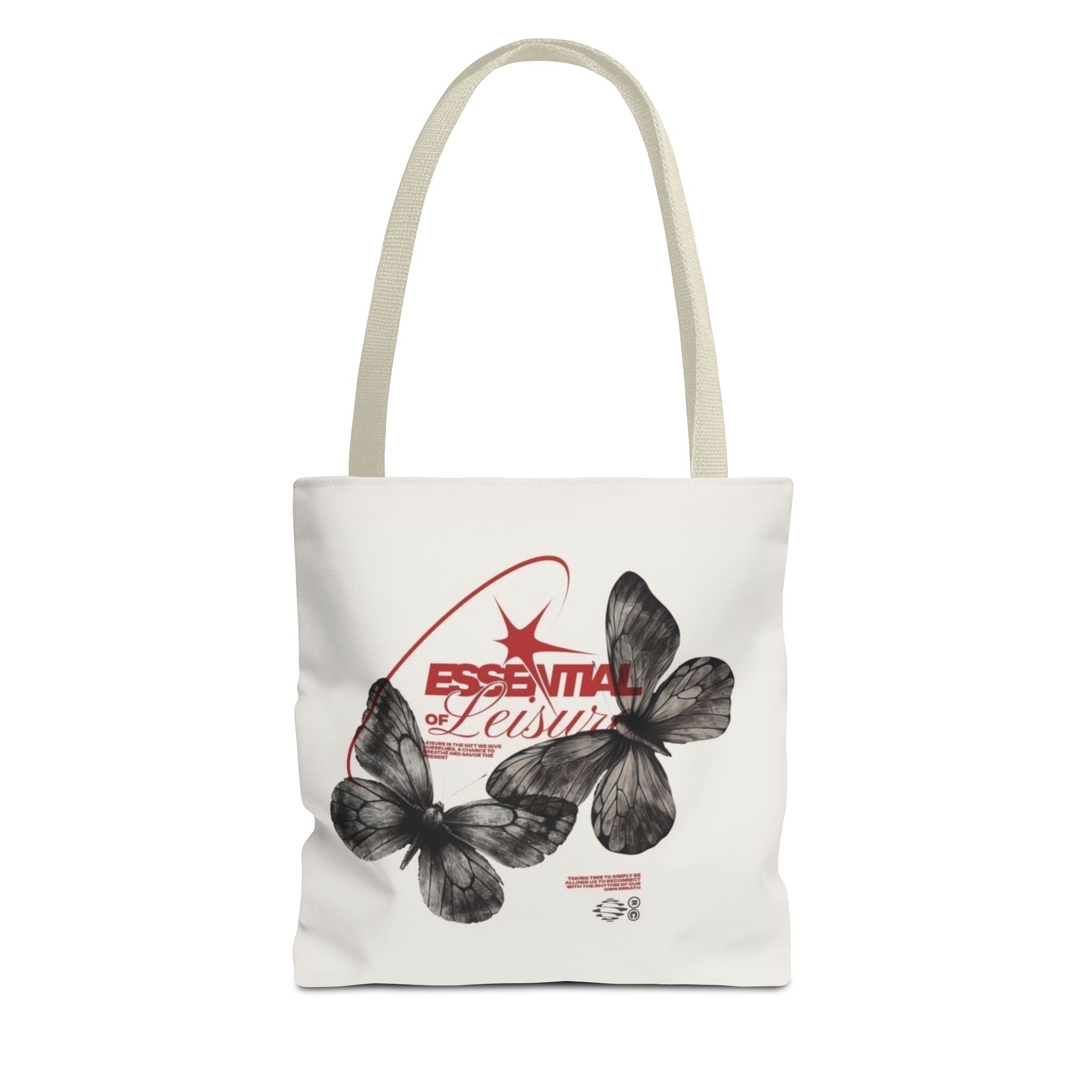 'Essential to Leisure' Floral Graphic Tote Bag
