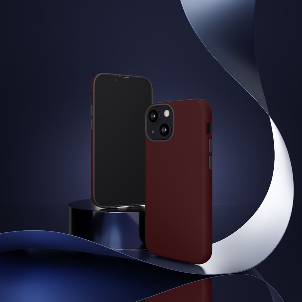 Maroon Tough iPhone Case — Slim Impact-Resistant Protective Cover