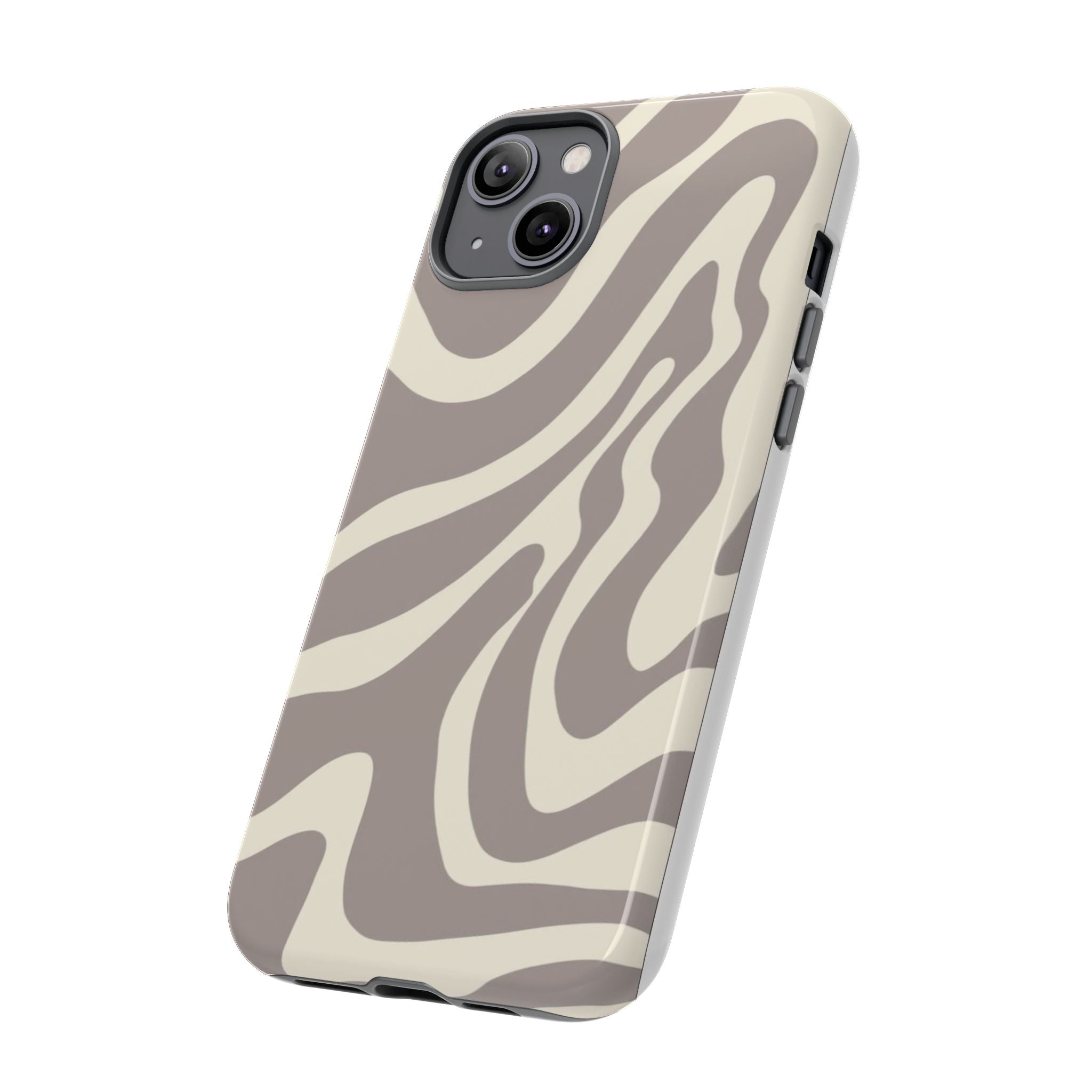 Neutral Zebra Print Tough iPhone Case