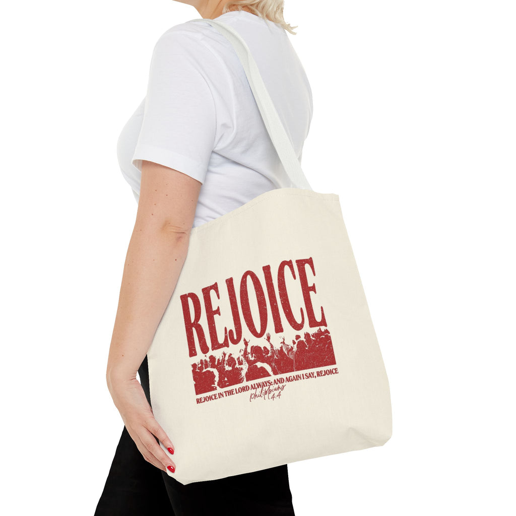 "Rejoice" Graphic Tote Bag