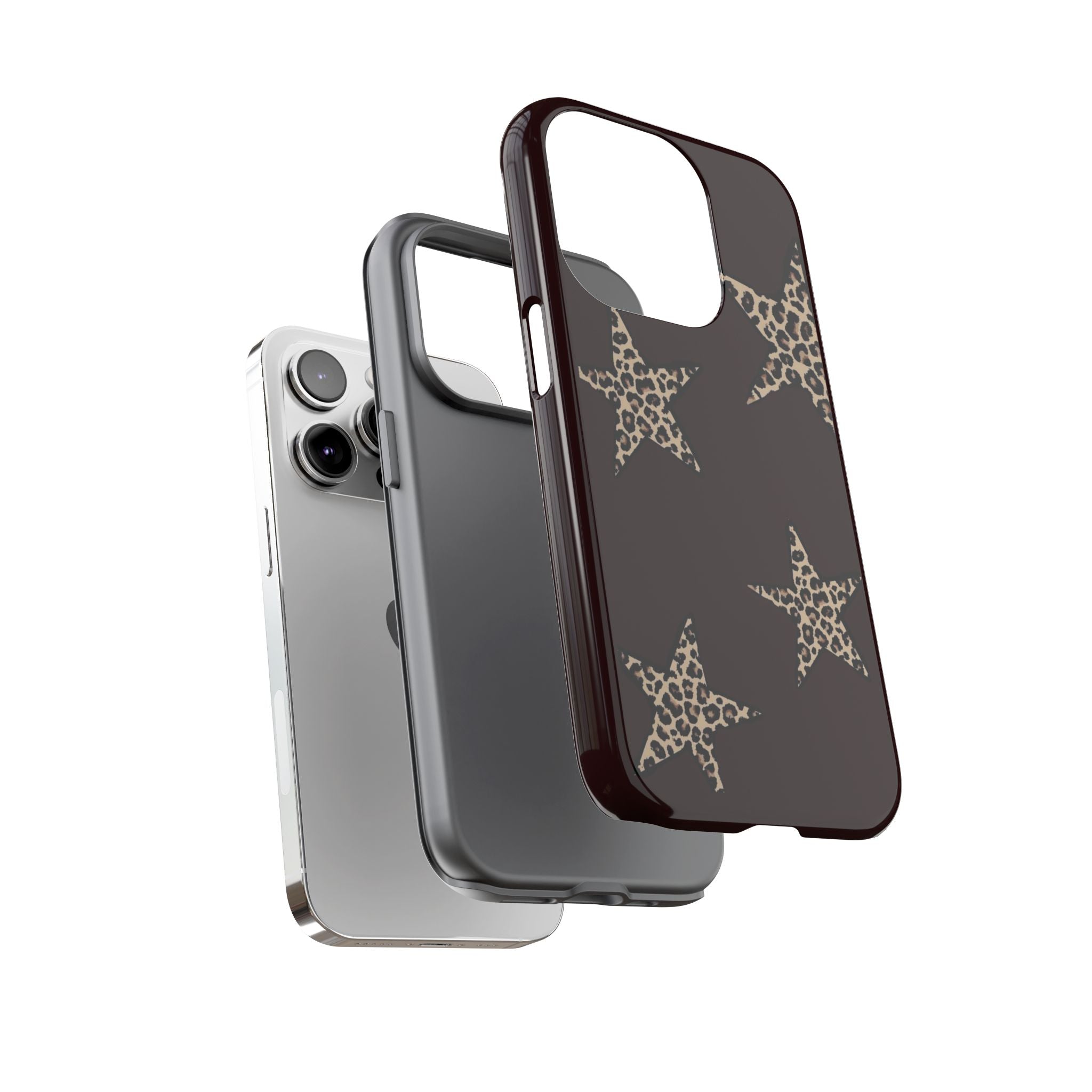Leopard Star iPhone Case — Chic Brown Protective Tough Case