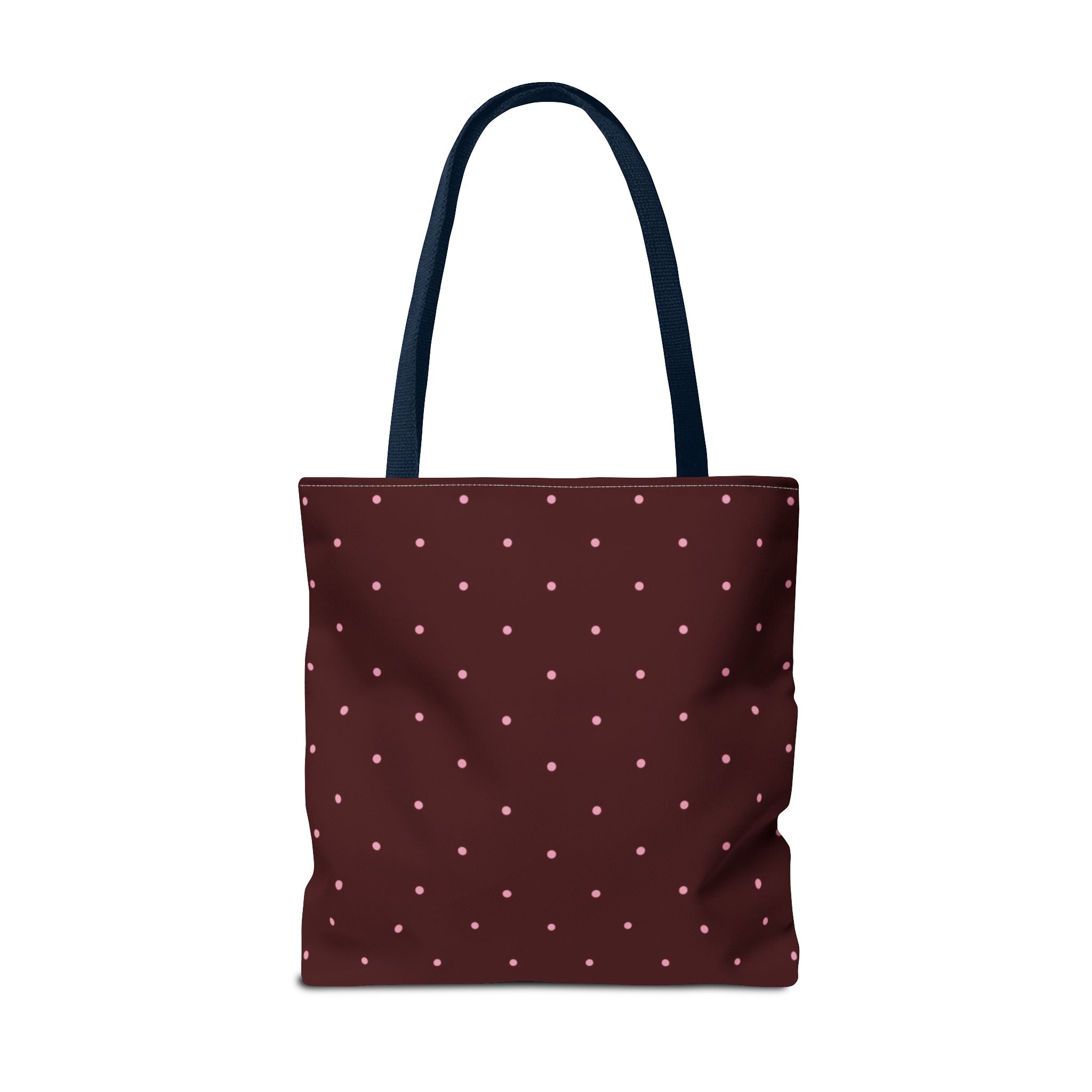Burgundy Polka Dot Tote Bag