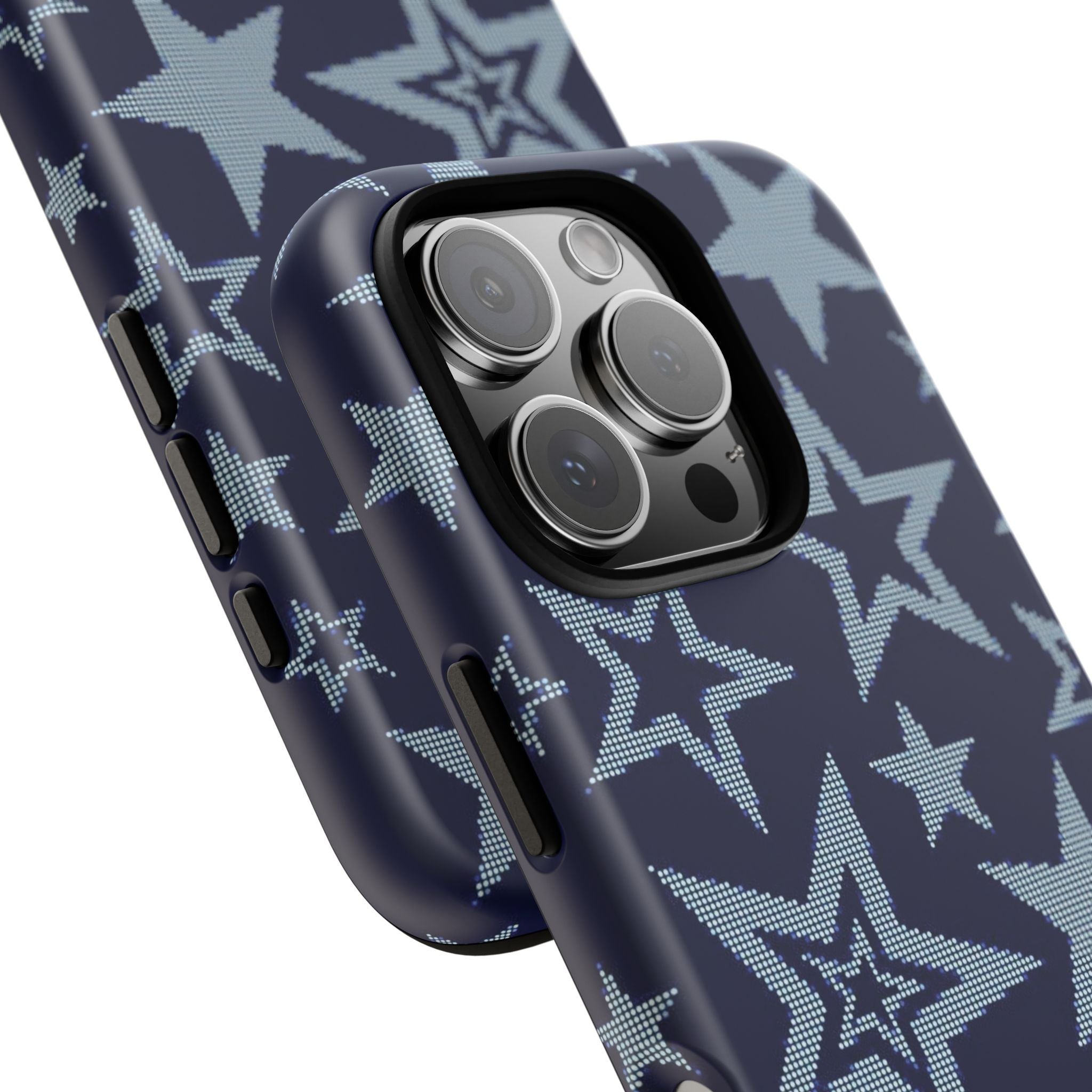 Navy Star Pattern Tough iPhone Case