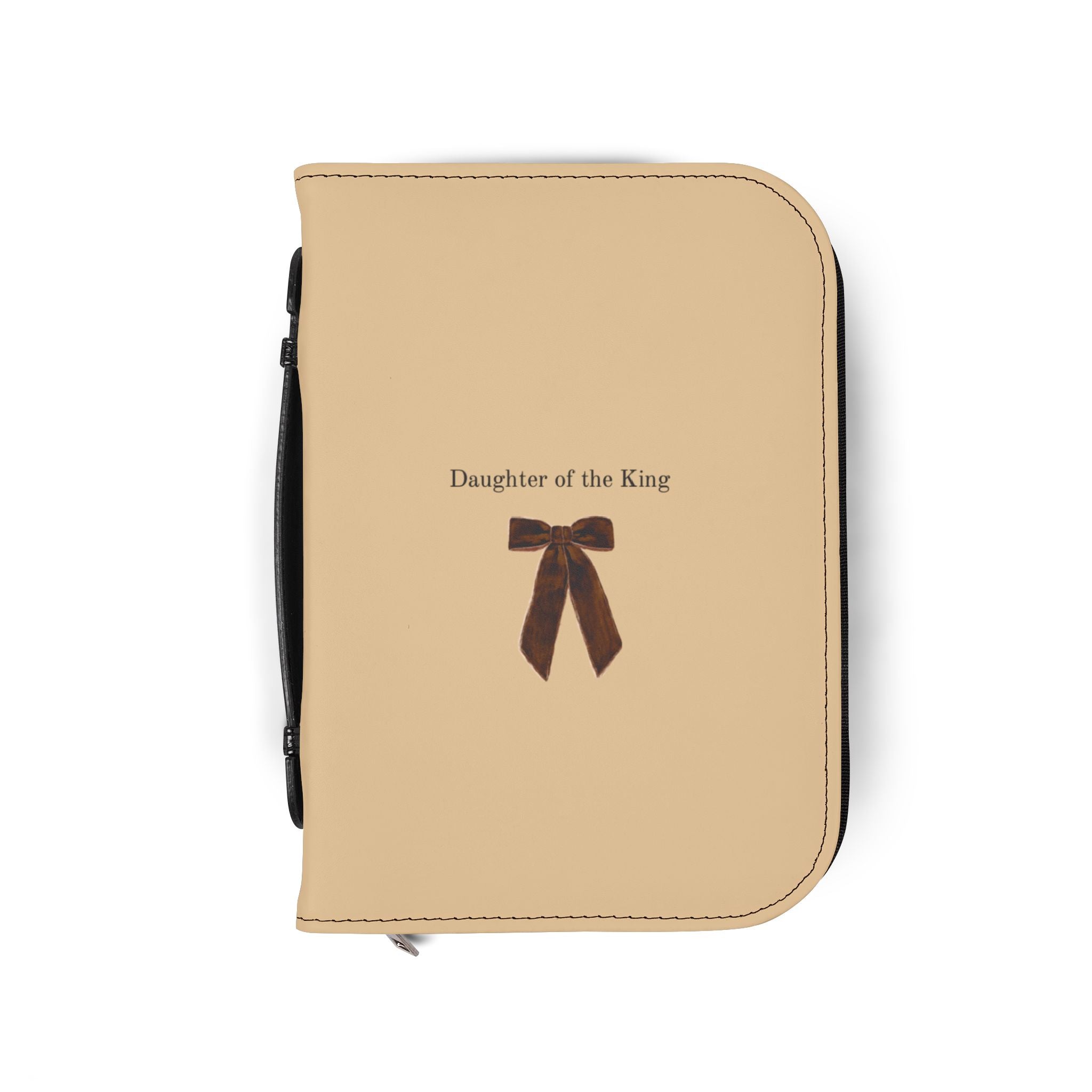 Bible Cover — "Daughter of the King" Zippered Leatherette Bible Case