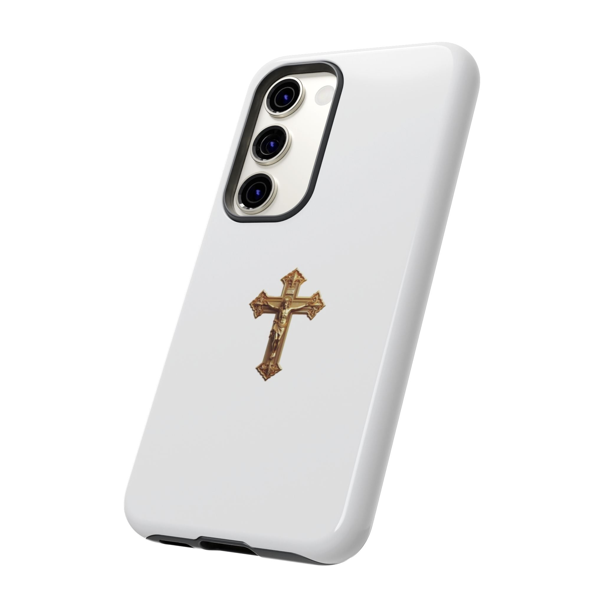 Gold Cross Tough Phone Case | Protective Cover