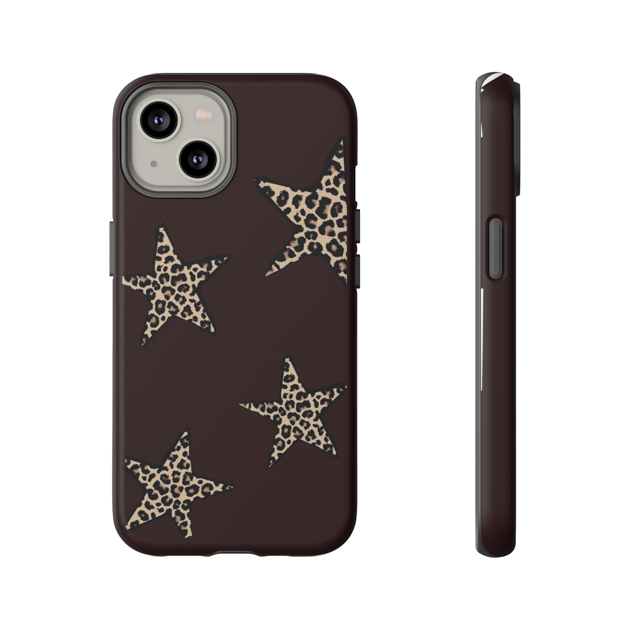 Leopard Star iPhone Case — Chic Brown Protective Tough Case