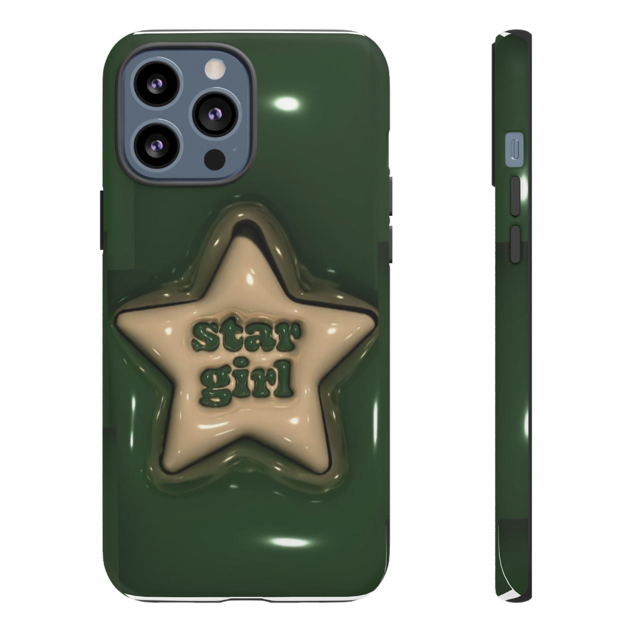 Star Girl iPhone Case — Green Star Protective Case
