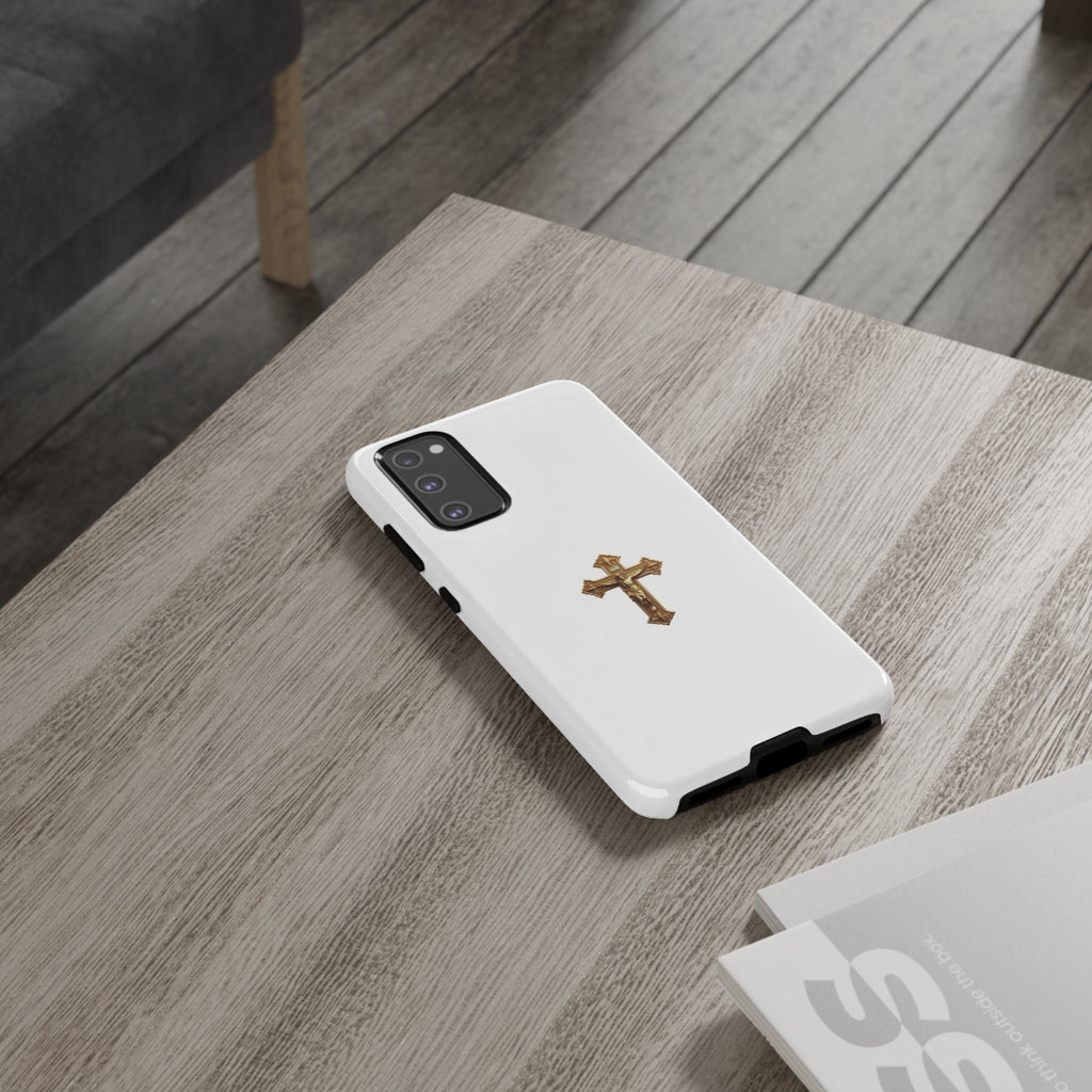 Gold Cross Tough Phone Case | Protective Cover