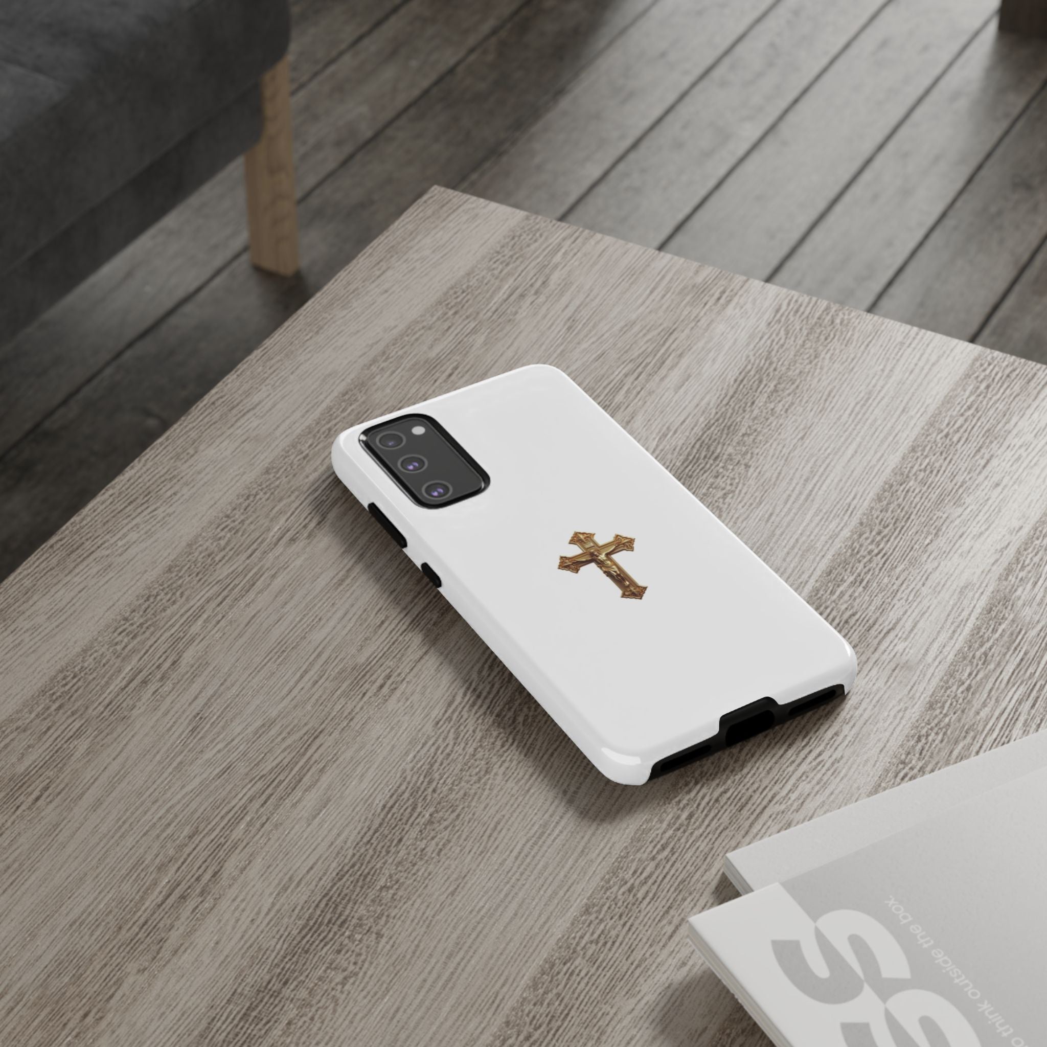 Gold Cross Tough Phone Case | Protective Cover