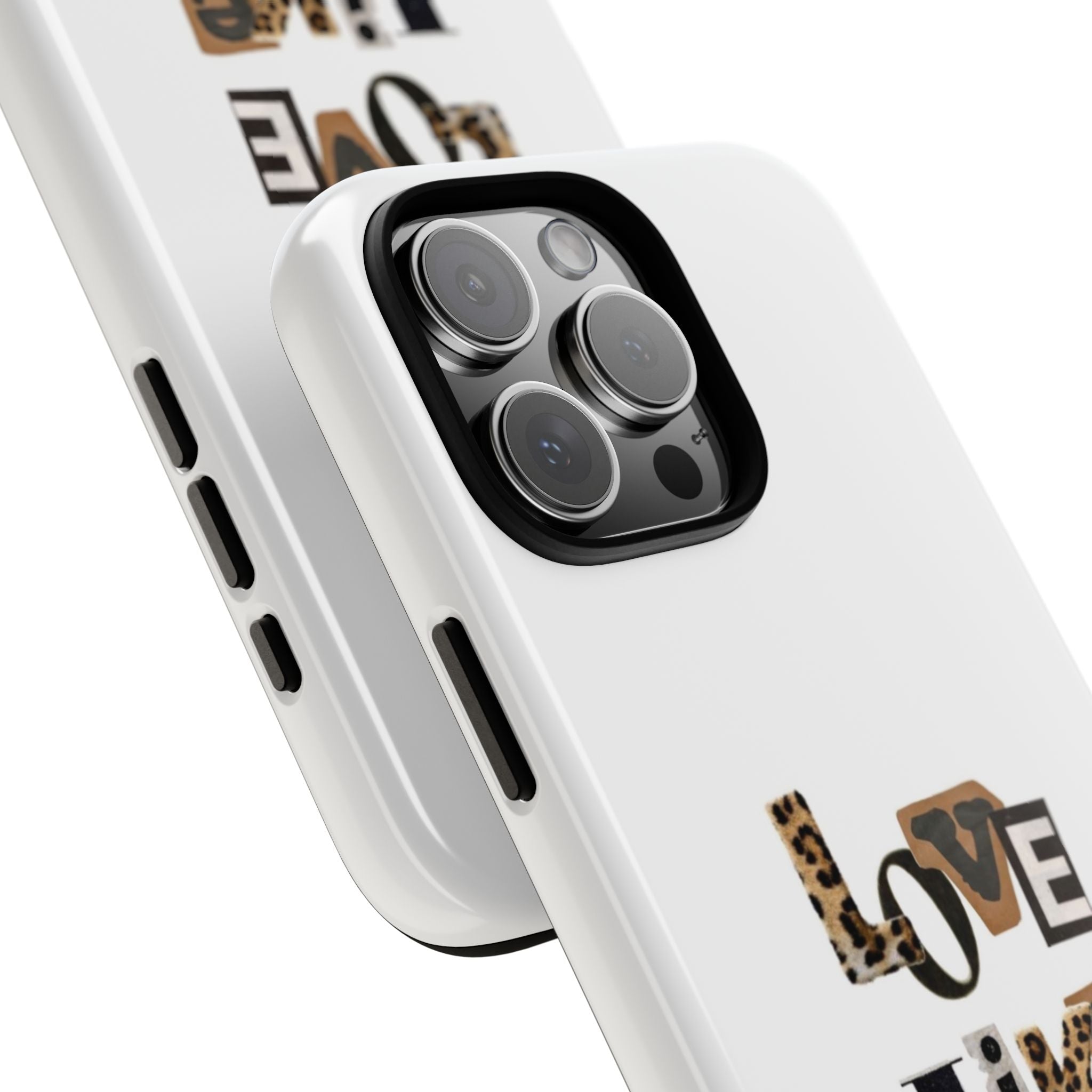 "Love Like Jesus" Leopard Print Christian Tough Phone Case