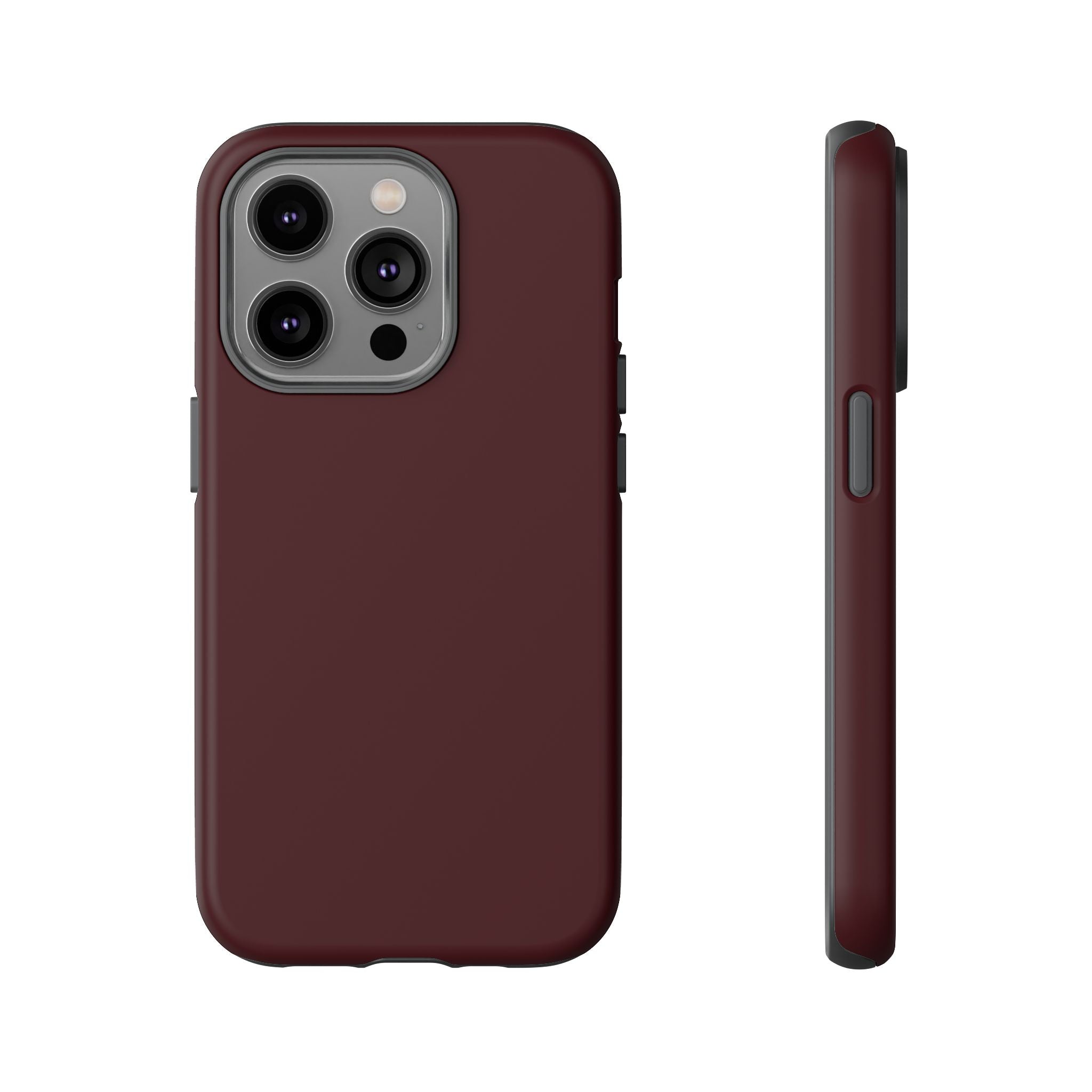 Maroon Tough iPhone Case — Slim Impact-Resistant Protective Cover