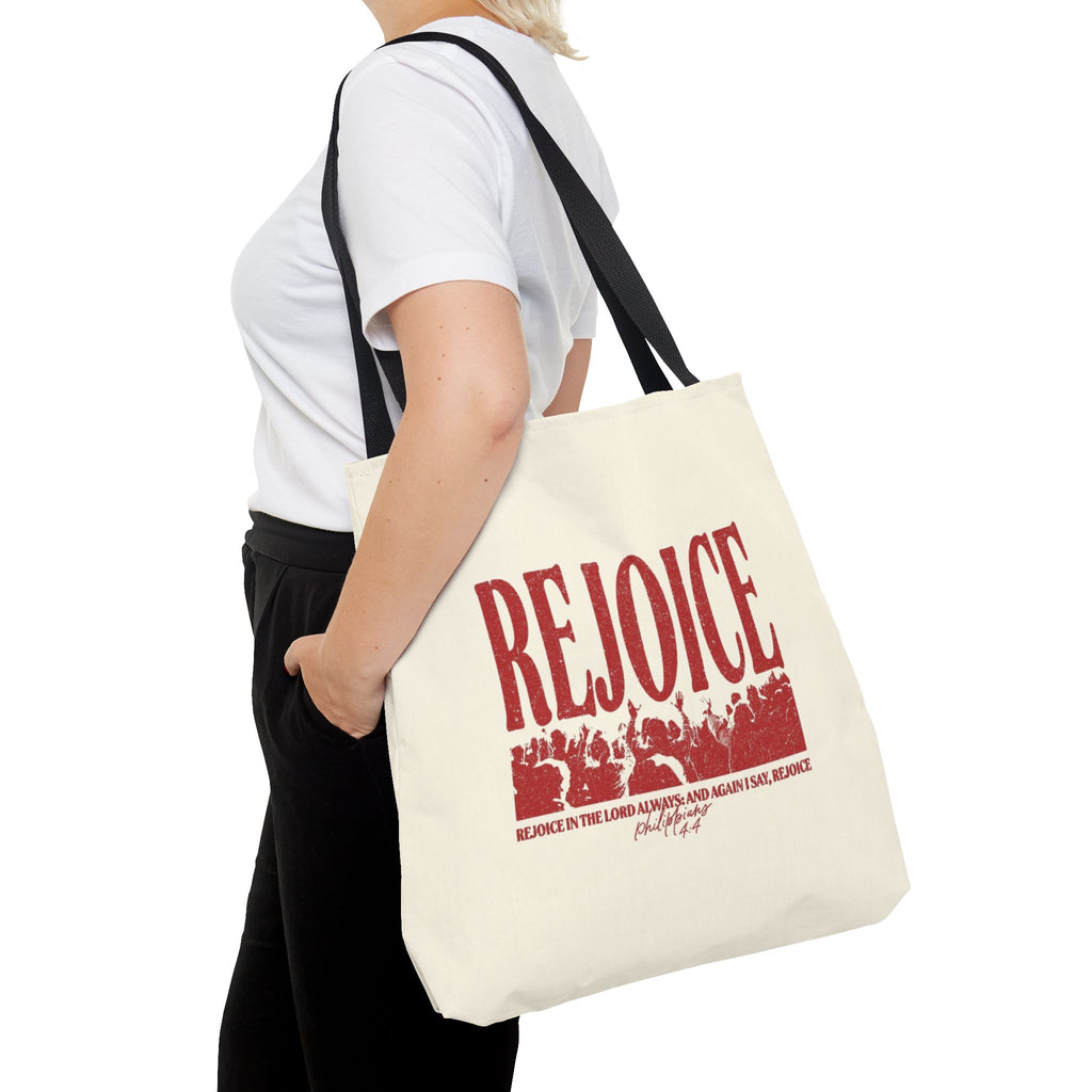 "Rejoice" Graphic Tote Bag