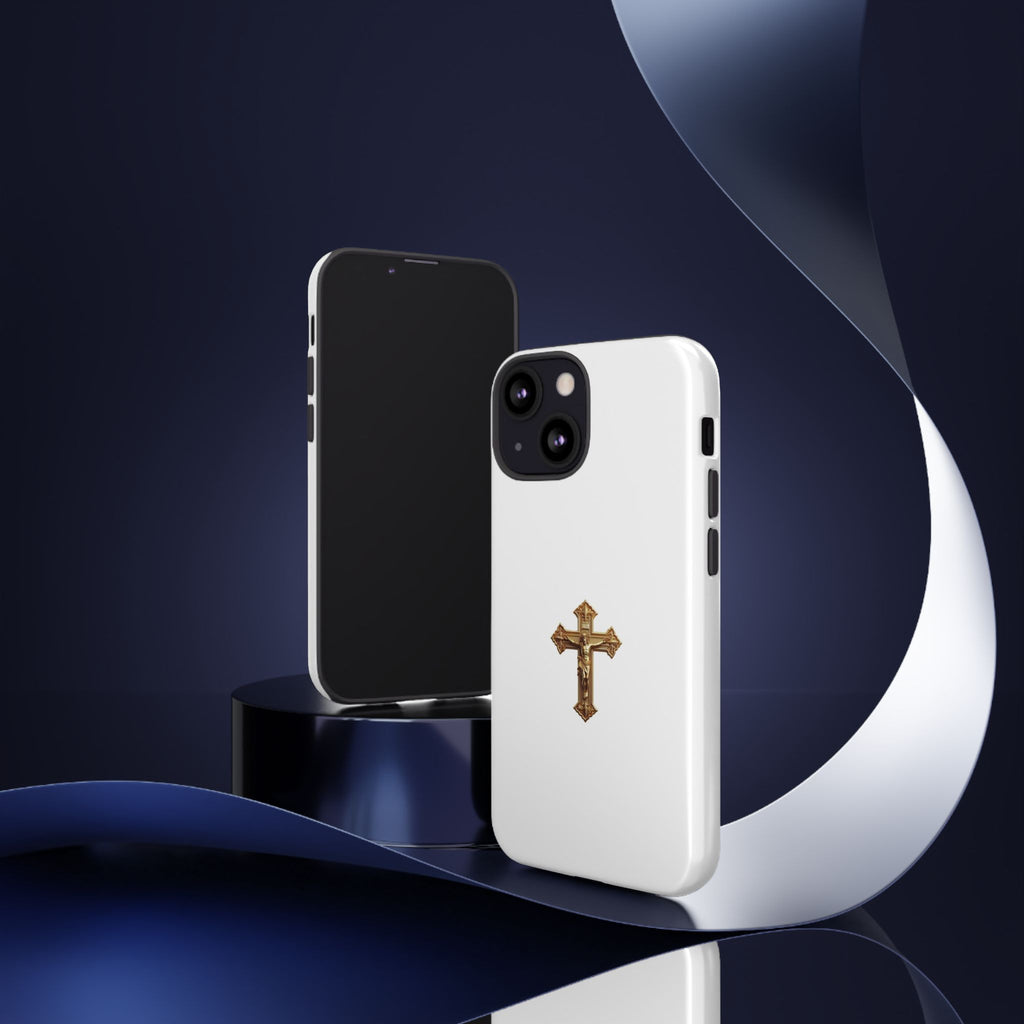 Gold Cross Tough Phone Case | Protective Cover