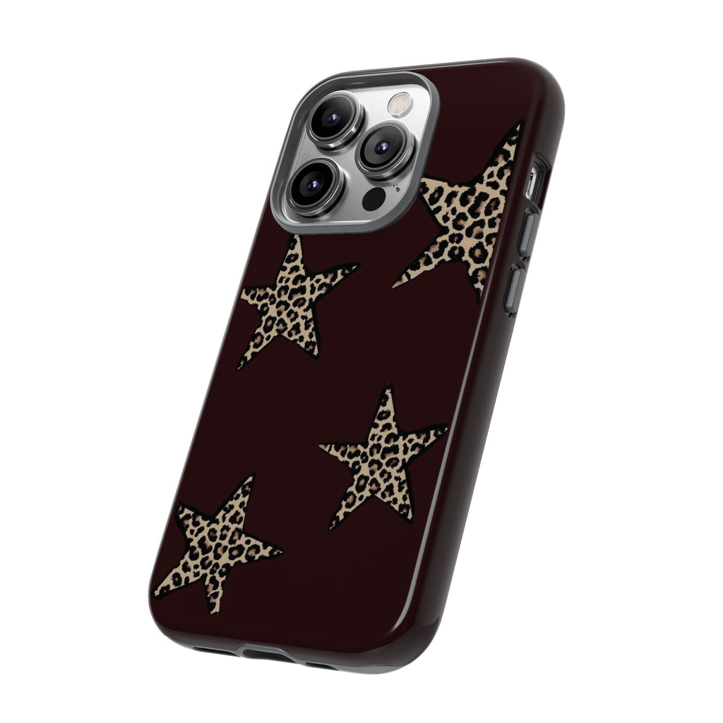 Leopard Star iPhone Case — Chic Brown Protective Tough Case