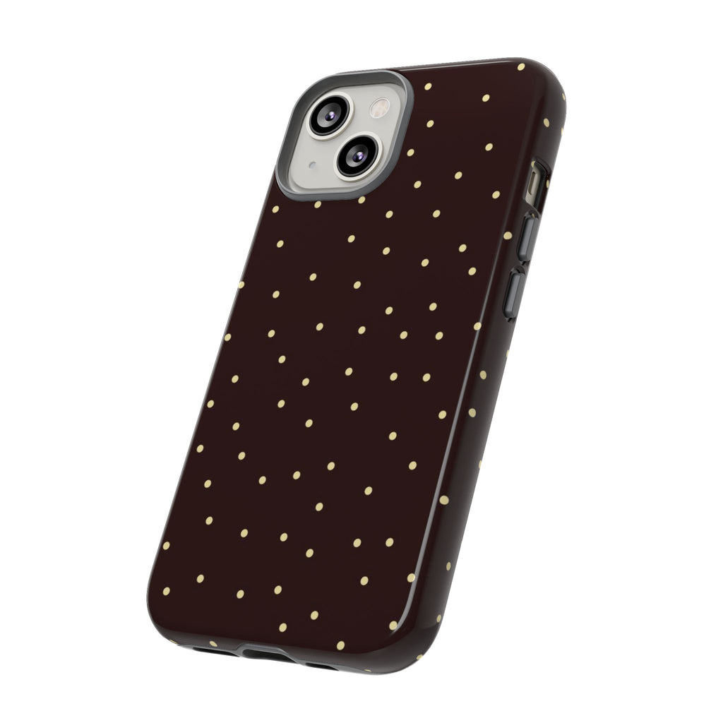 Brown Gold Polka Dot Tough Phone Case