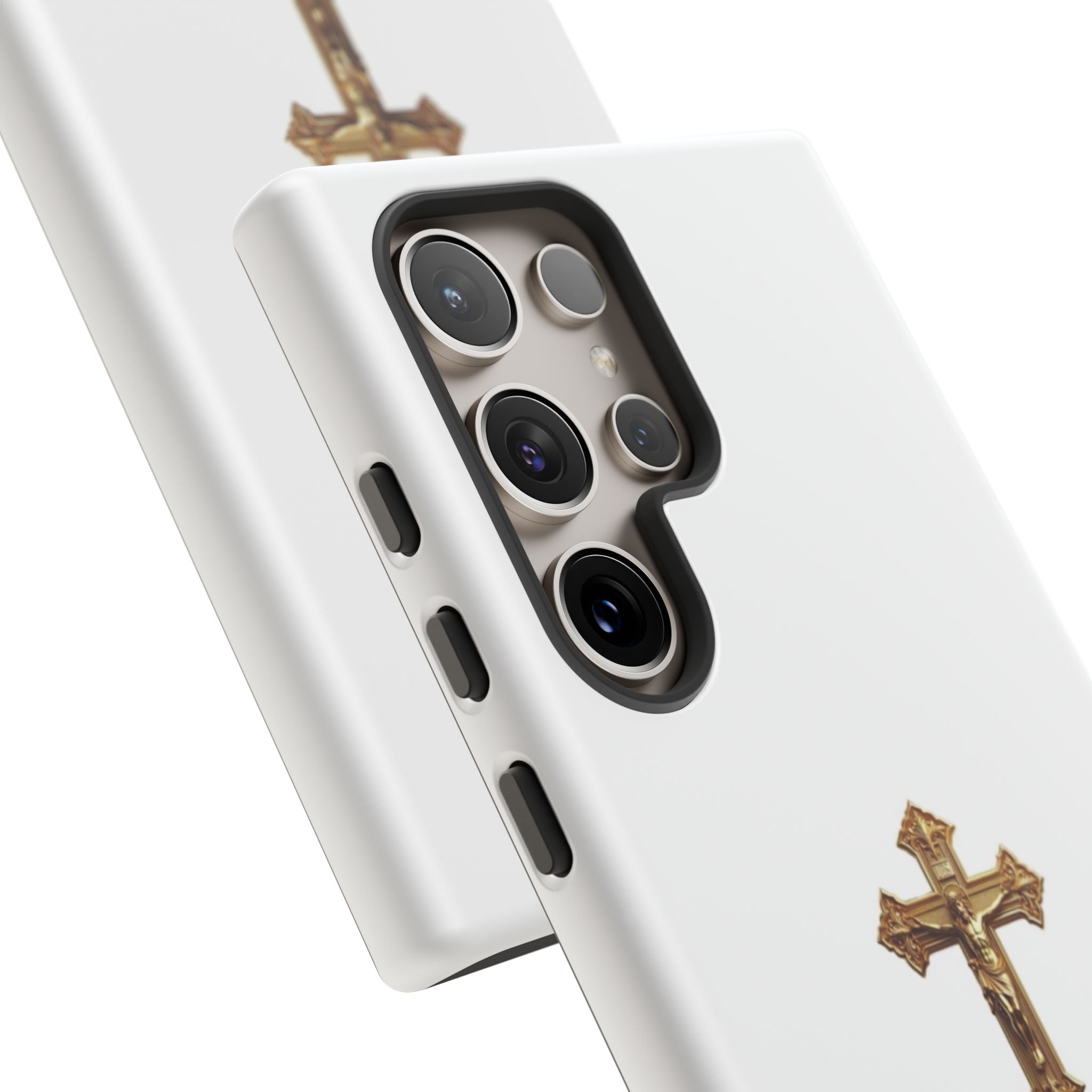 Gold Cross Tough Phone Case | Protective Cover