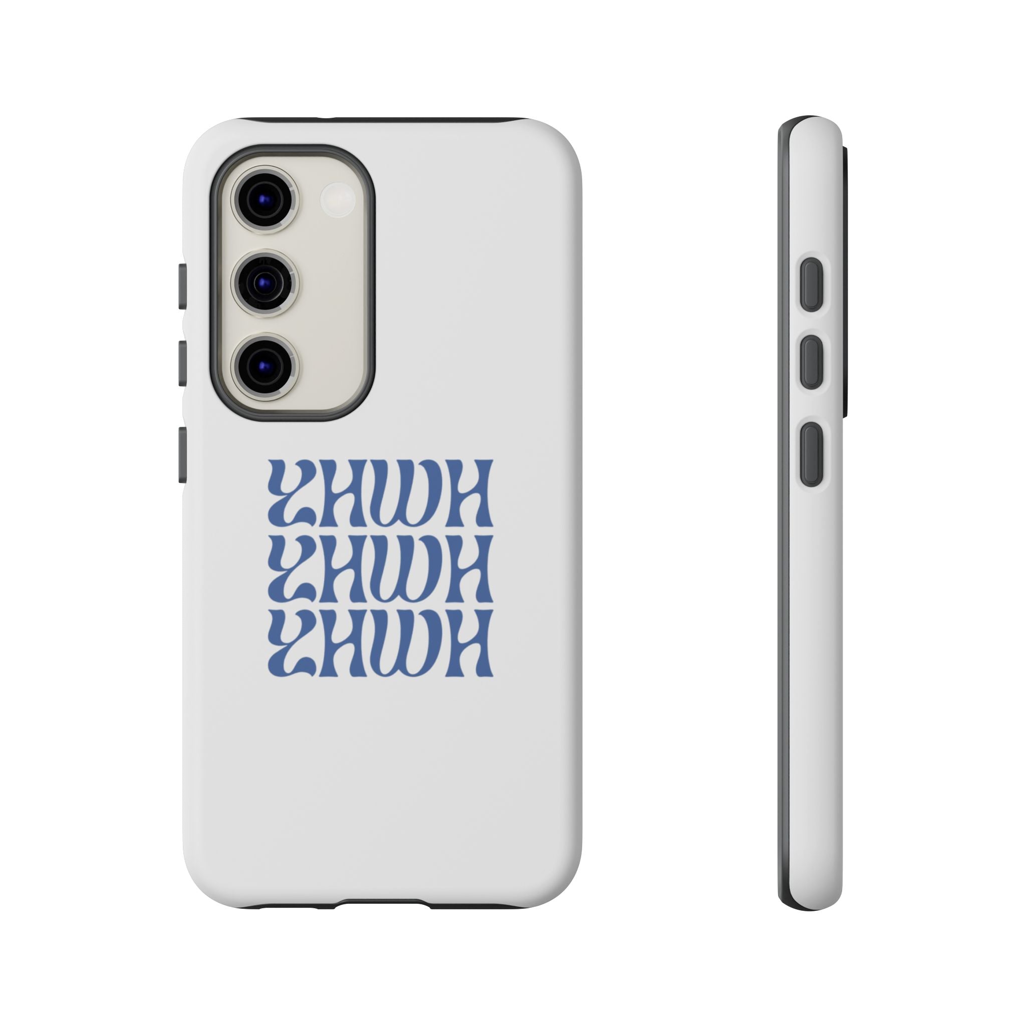 "YHWH" — Retro Blue Wavy Tough Phone Case