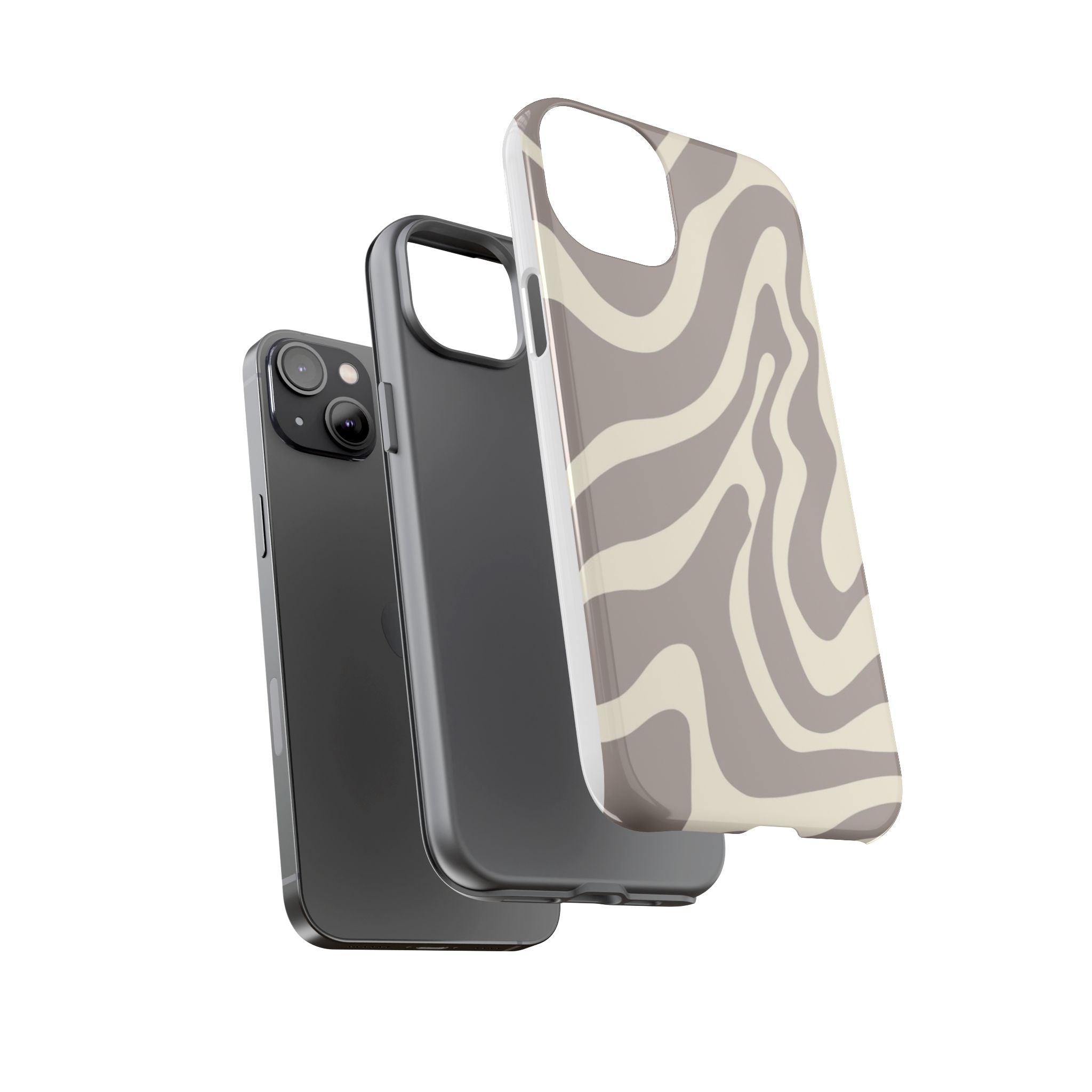 Neutral Zebra Print Tough iPhone Case