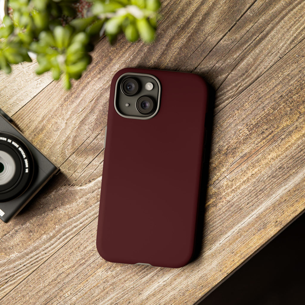 Maroon Tough iPhone Case — Slim Impact-Resistant Protective Cover