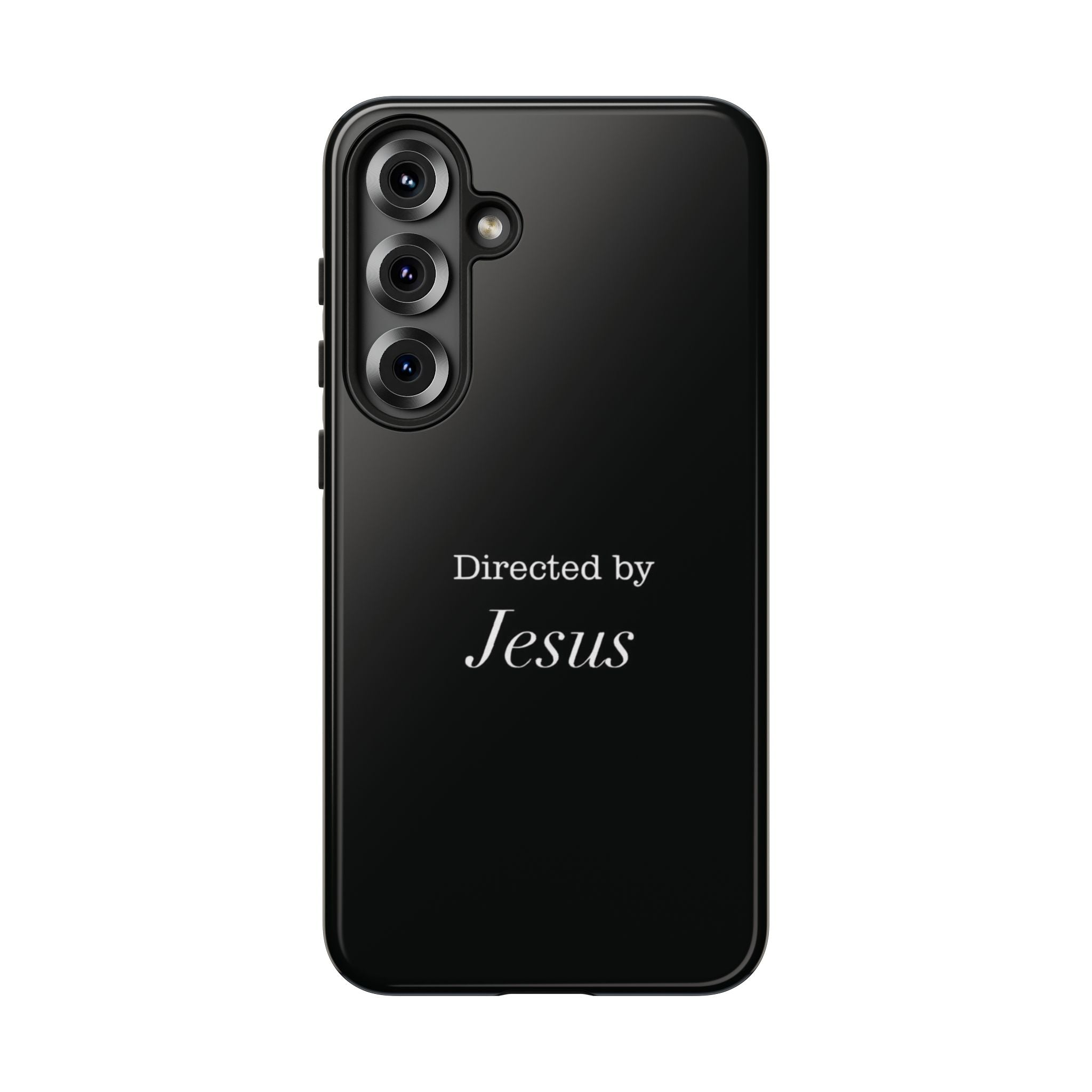 Directed by Jesus Tough Phone Case — Faith Black Protective Case
