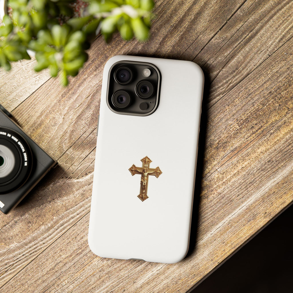 Gold Cross Tough Phone Case | Protective Cover
