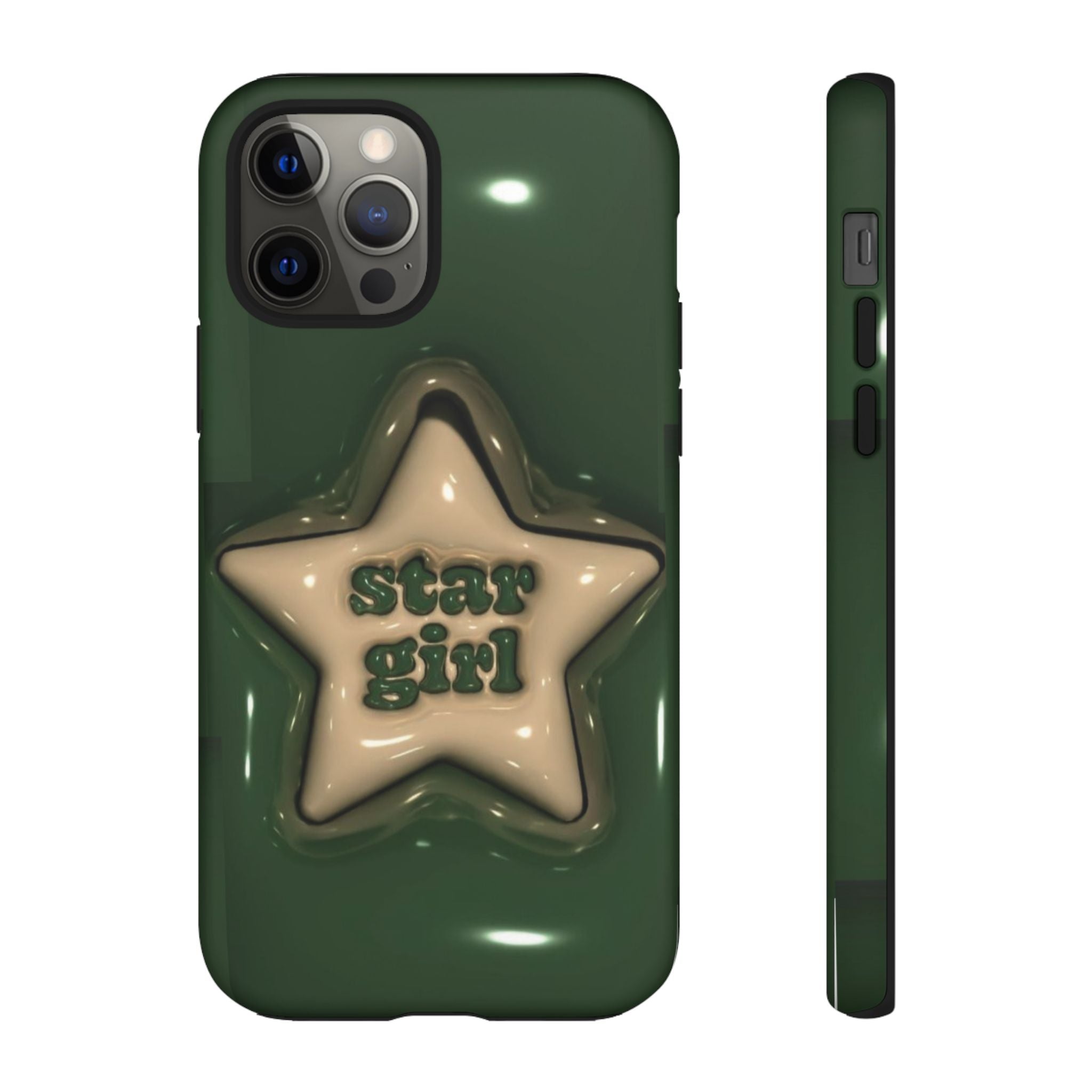 Star Girl iPhone Case — Green Star Protective Case