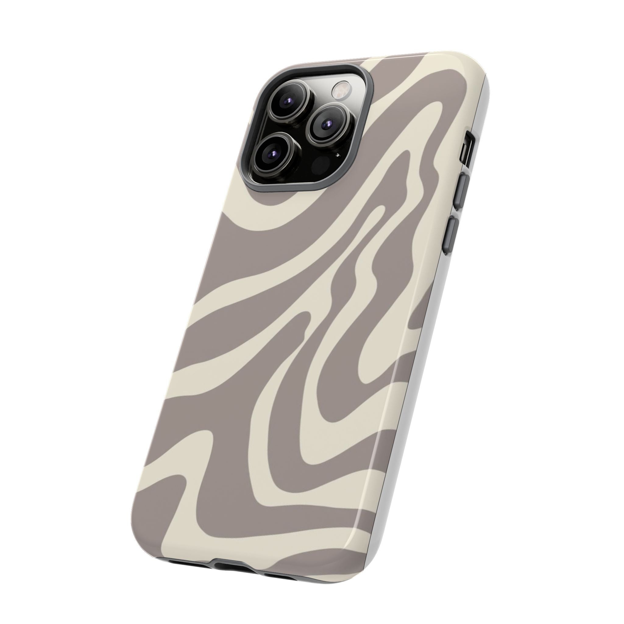 Neutral Zebra Print Tough iPhone Case