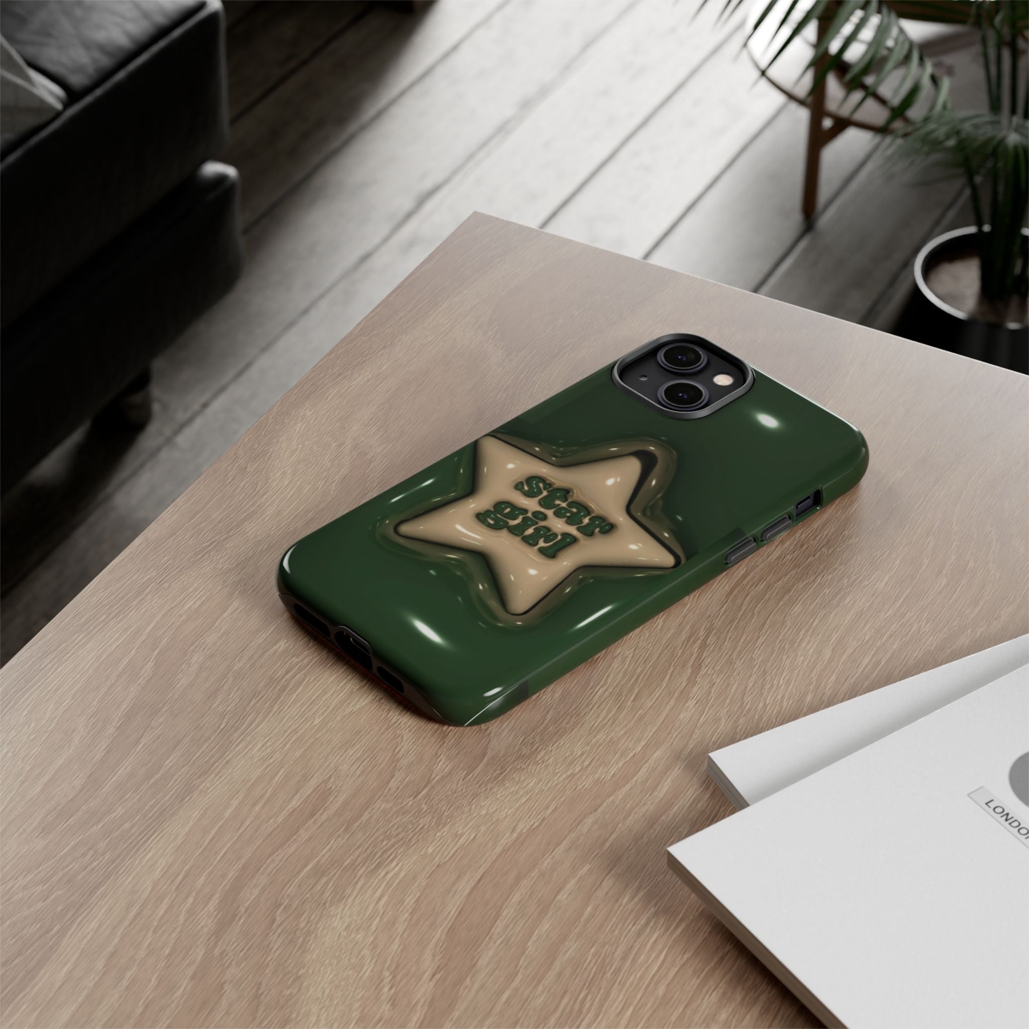 Star Girl iPhone Case — Green Star Protective Case