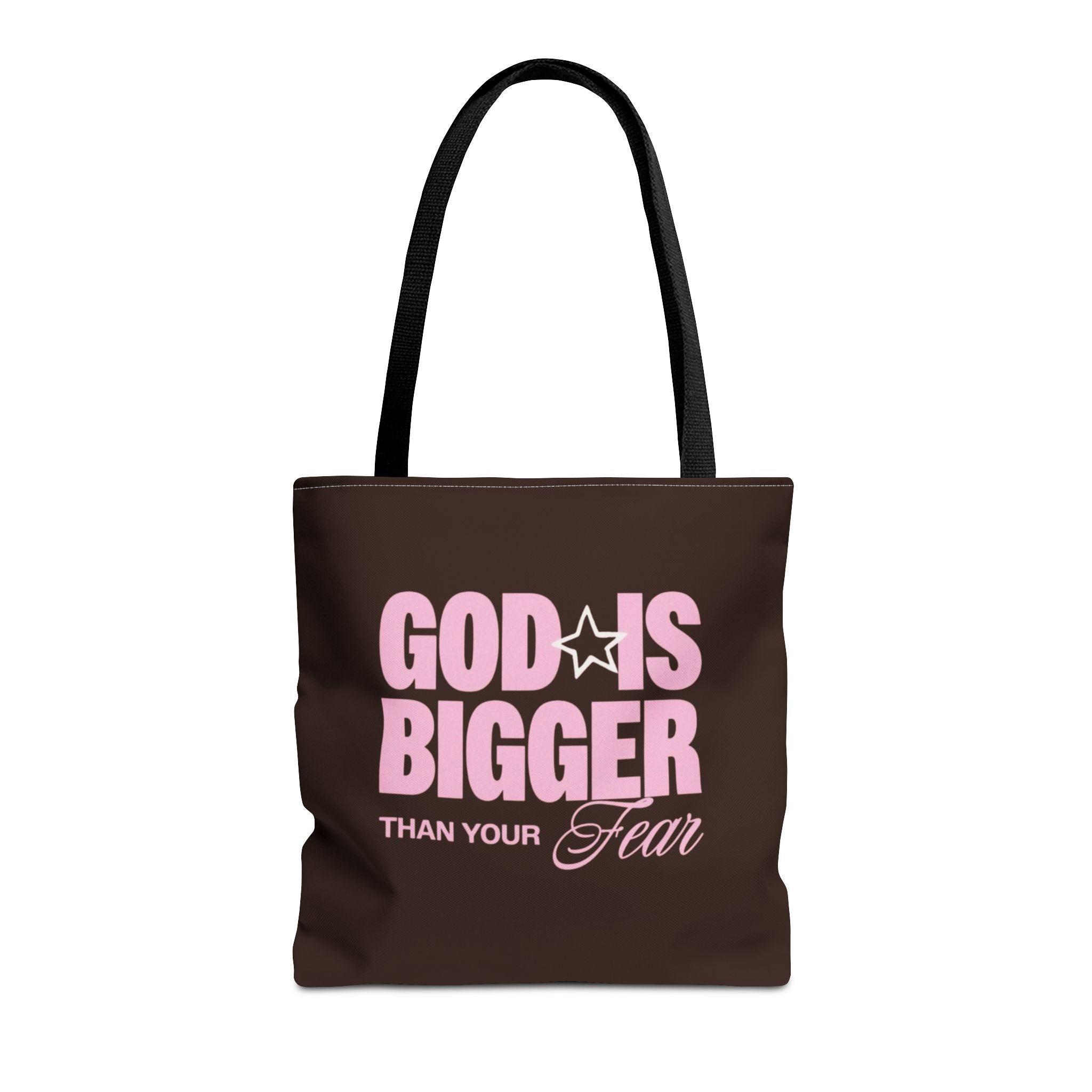"God Is Bigger Than Your Fear" Scripture Quote Tote Bag