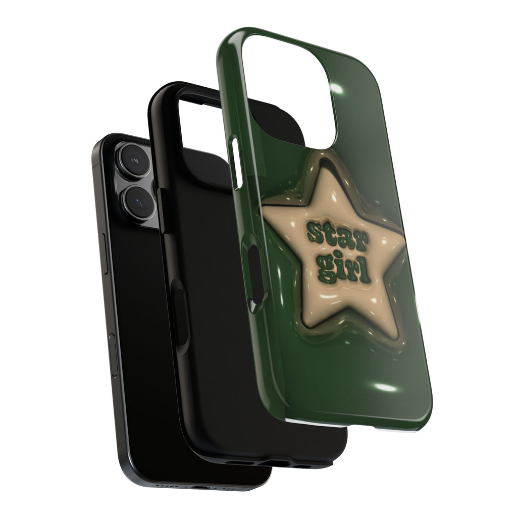 Star Girl iPhone Case — Green Star Protective Case