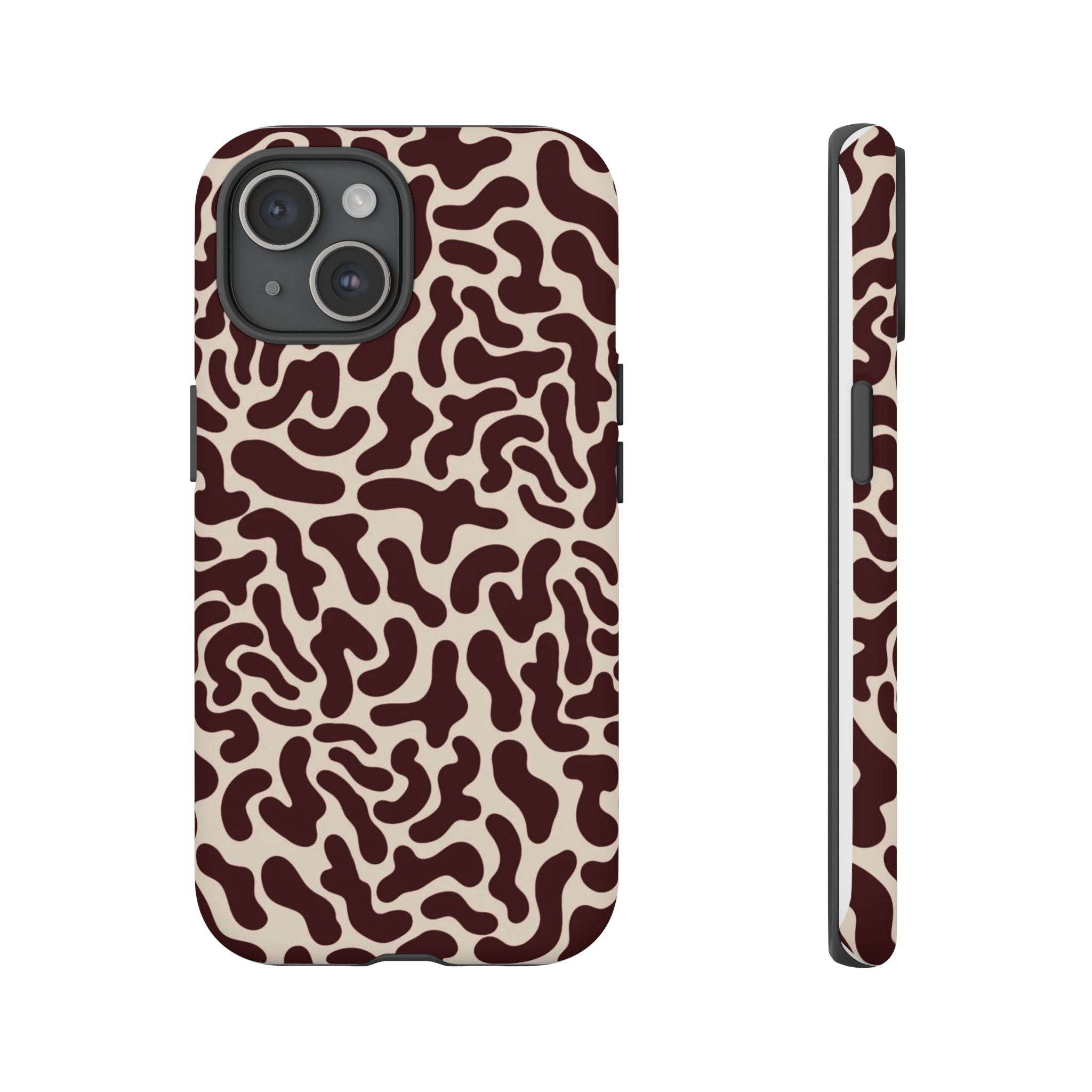Animal Print iPhone Case - Brown Abstract Cow Pattern Tough Case