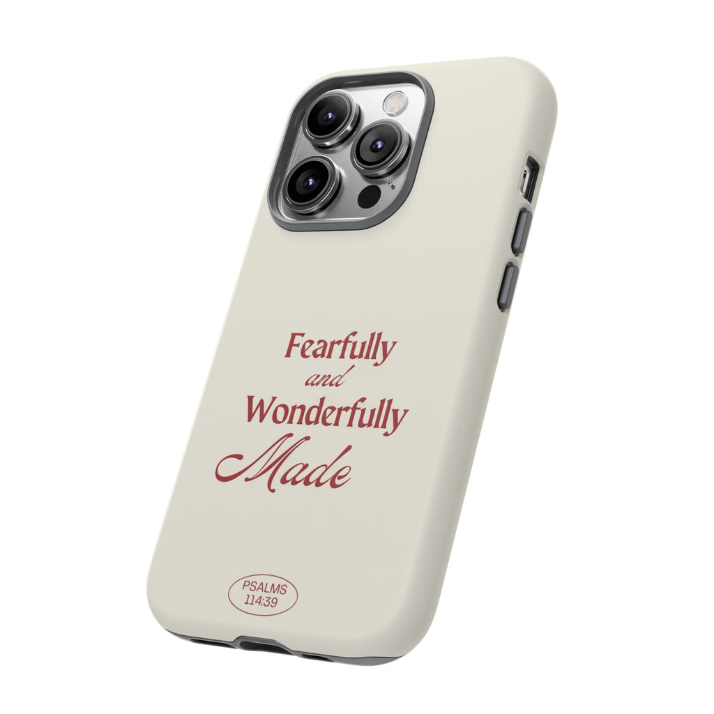Tough Phone Case — "Fearfully and Wonderfully Made" Christian Scripture Protective Case