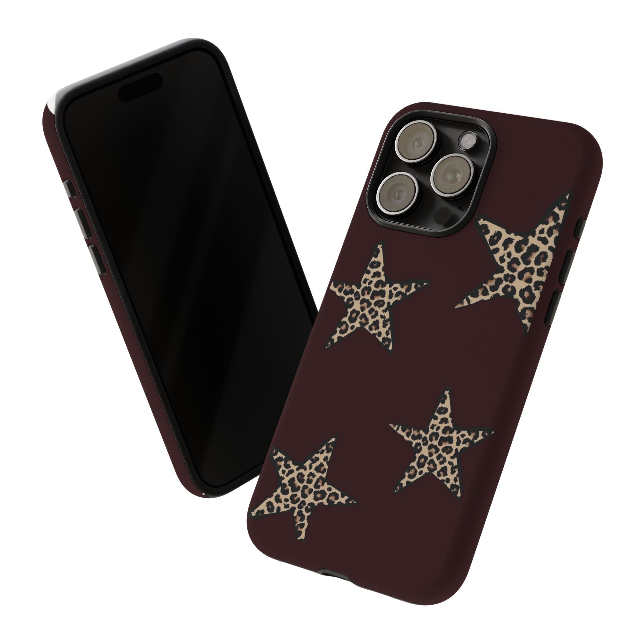 Leopard Star iPhone Case — Chic Brown Protective Tough Case