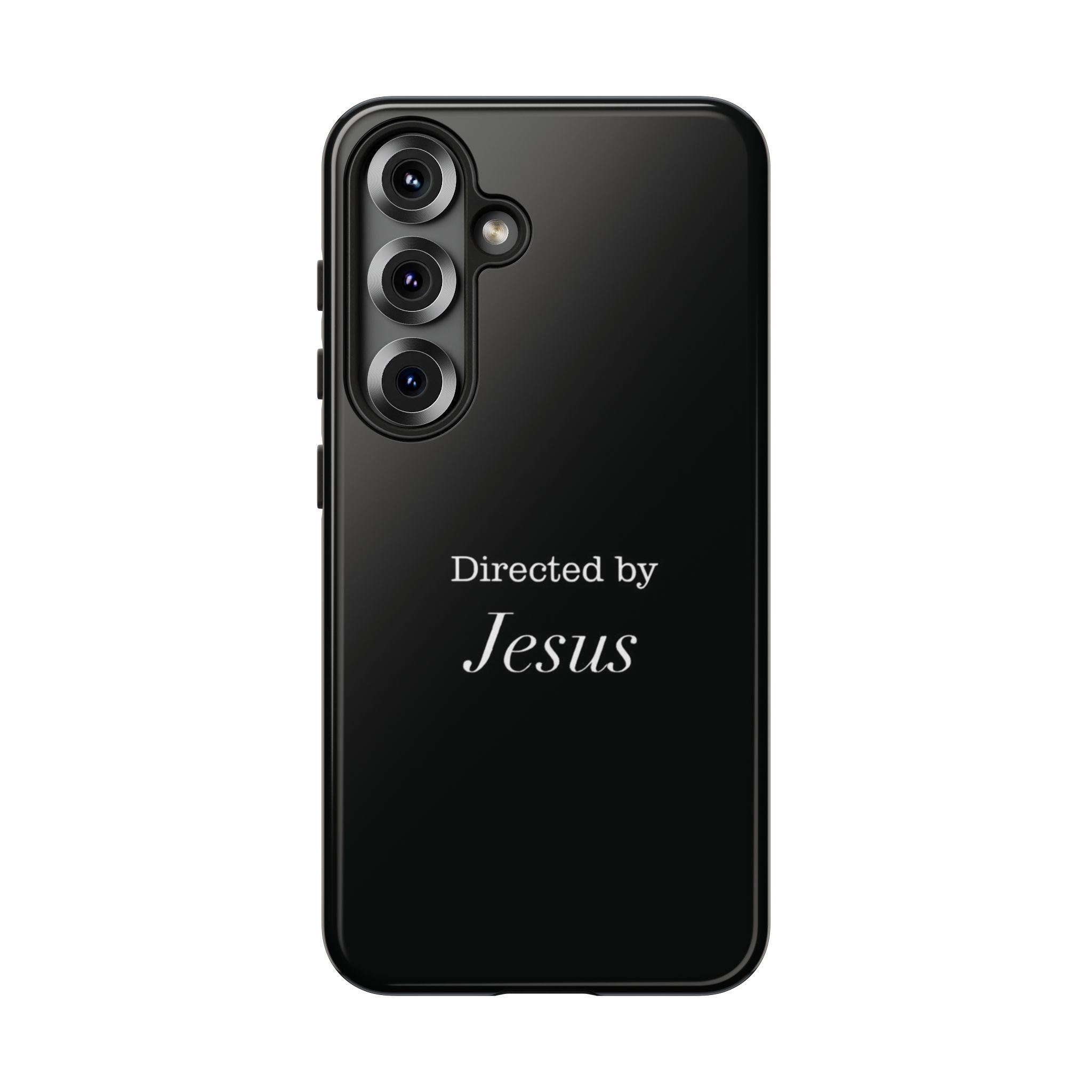 Directed by Jesus Tough Phone Case — Faith Black Protective Case