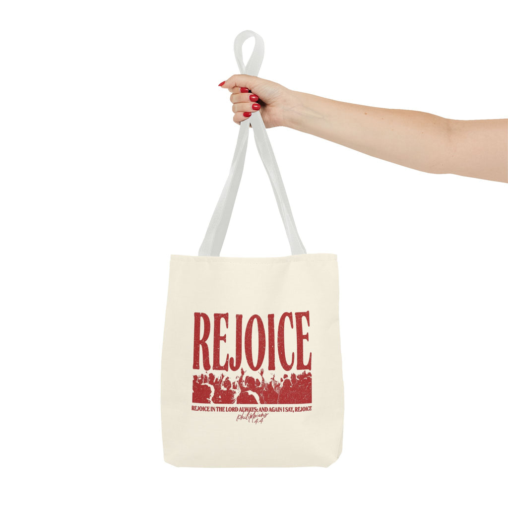 "Rejoice" Graphic Tote Bag