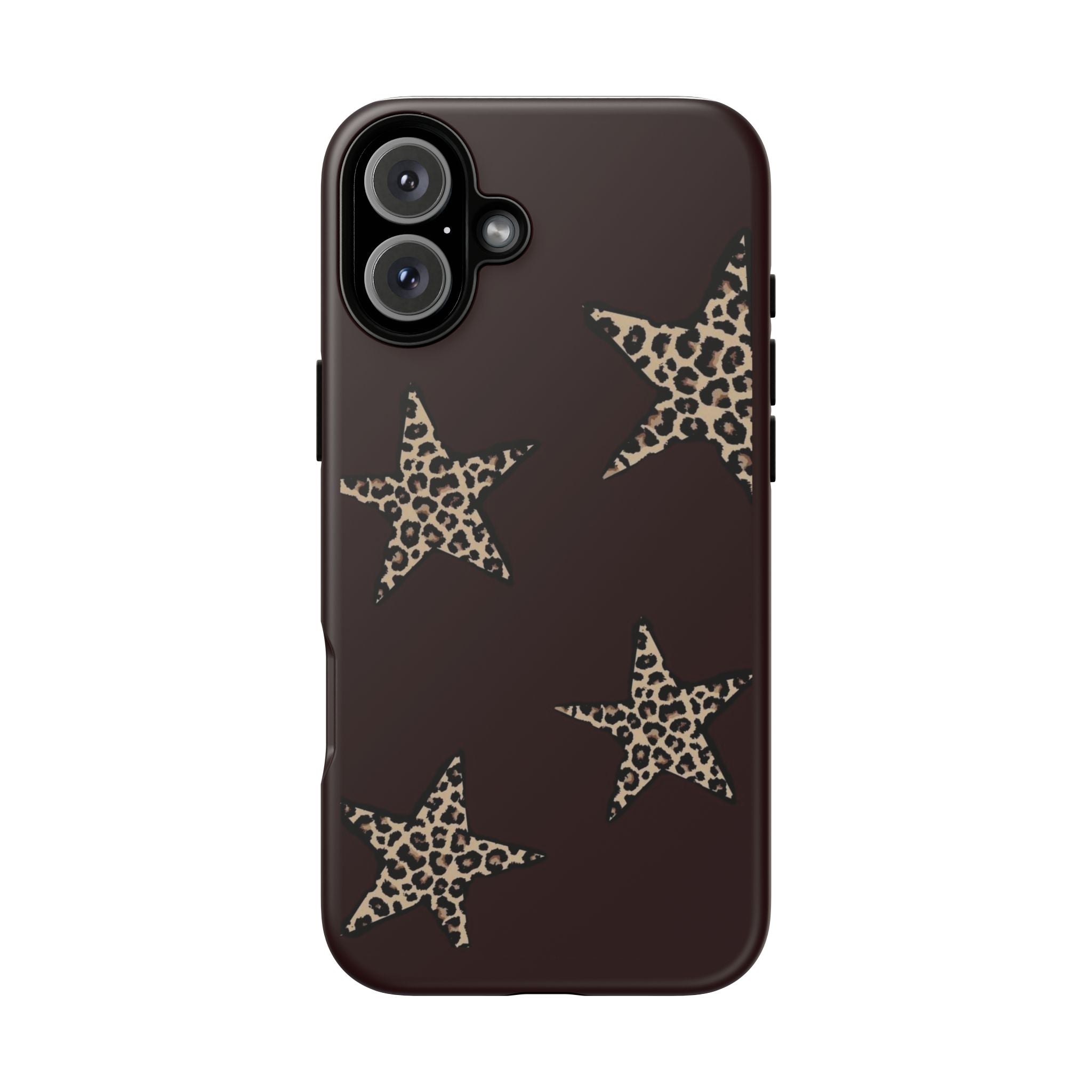 Leopard Star iPhone Case — Chic Brown Protective Tough Case