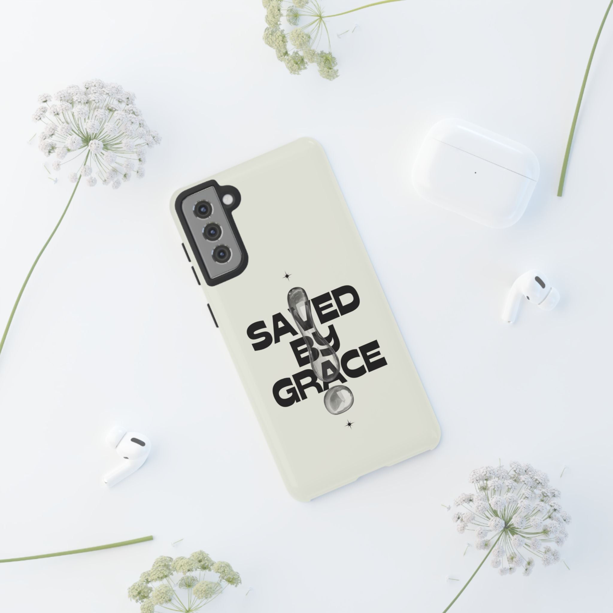 Saved By Grace Tough Phone Case — Christian Faith iPhone Cover