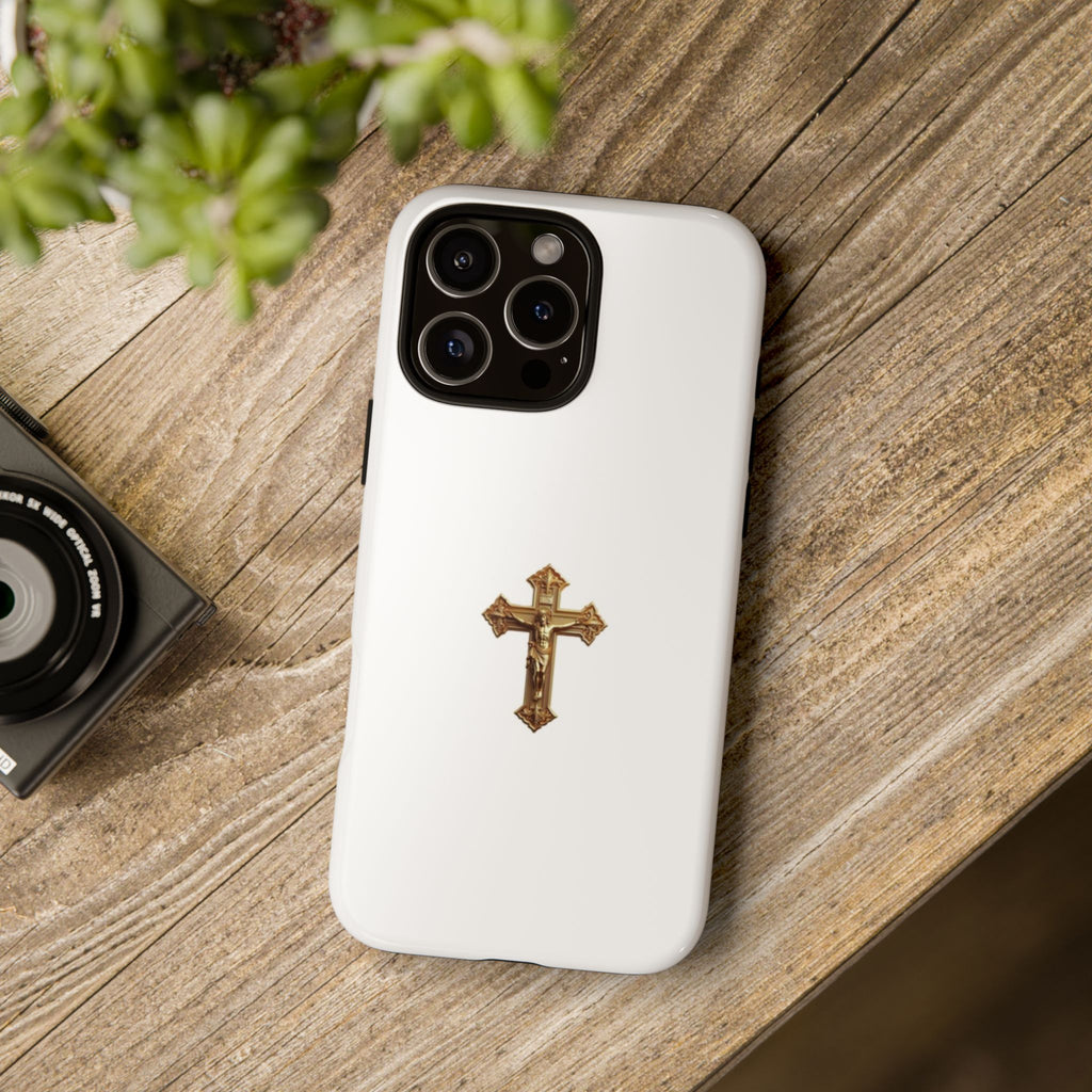 Gold Cross Tough Phone Case | Protective Cover
