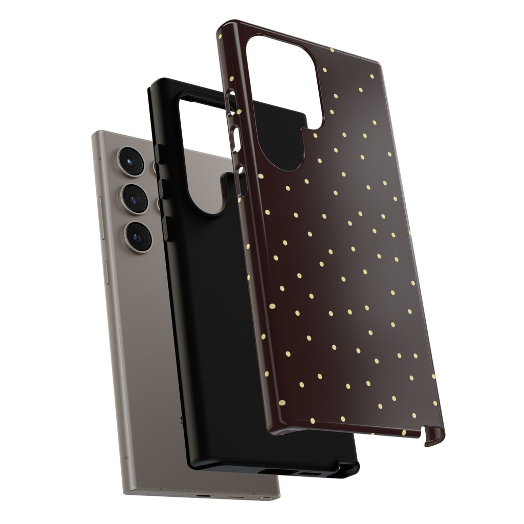 Brown Gold Polka Dot Tough Phone Case