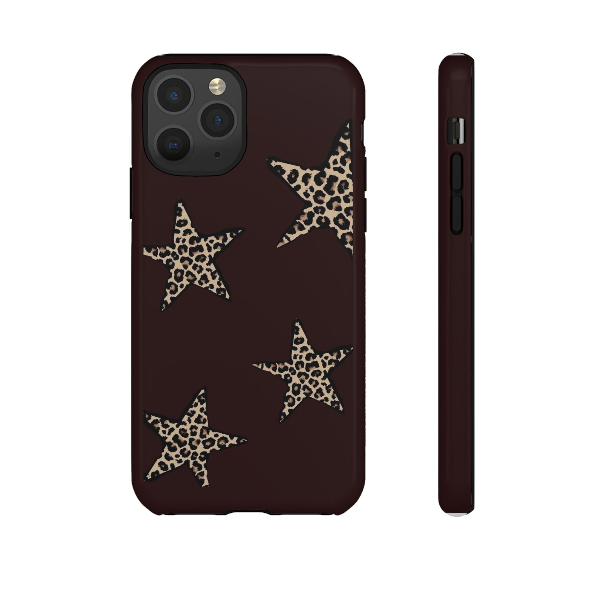 Leopard Star iPhone Case — Chic Brown Protective Tough Case