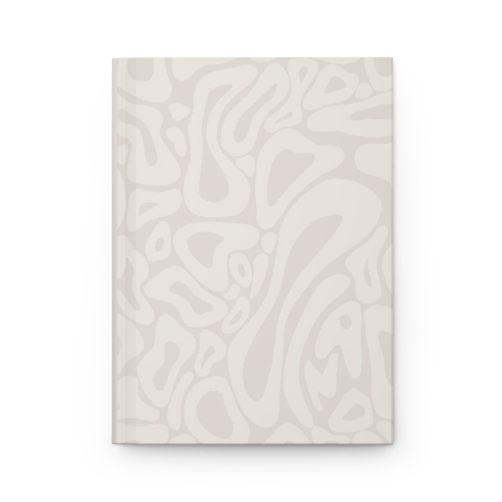 Abstract Neutral Hardcover Notebook – Minimalist Pattern Notebook for Daily Notes & Journaling